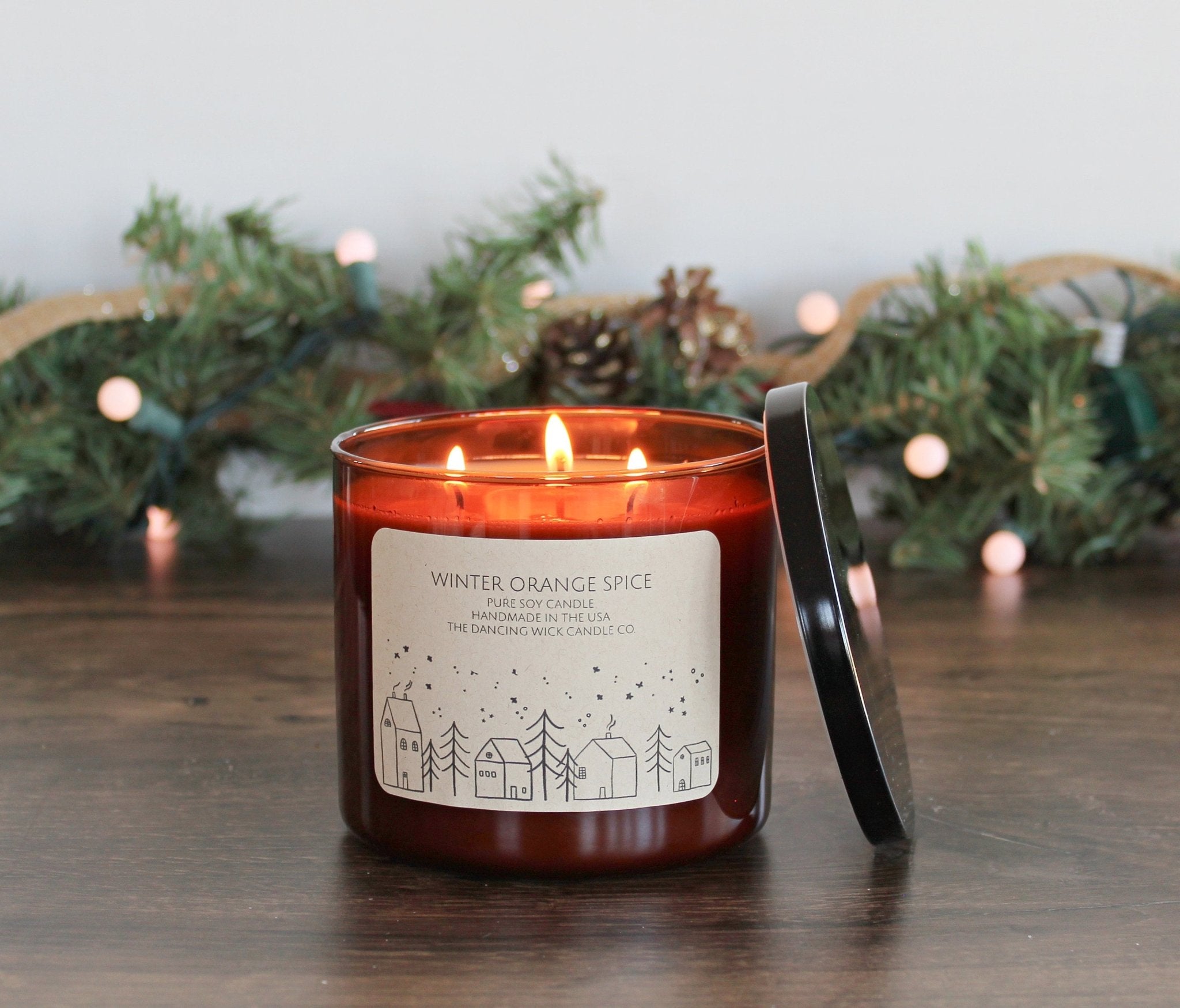 3 Wick Christmas Tumbler Candle - The Dancing Wick