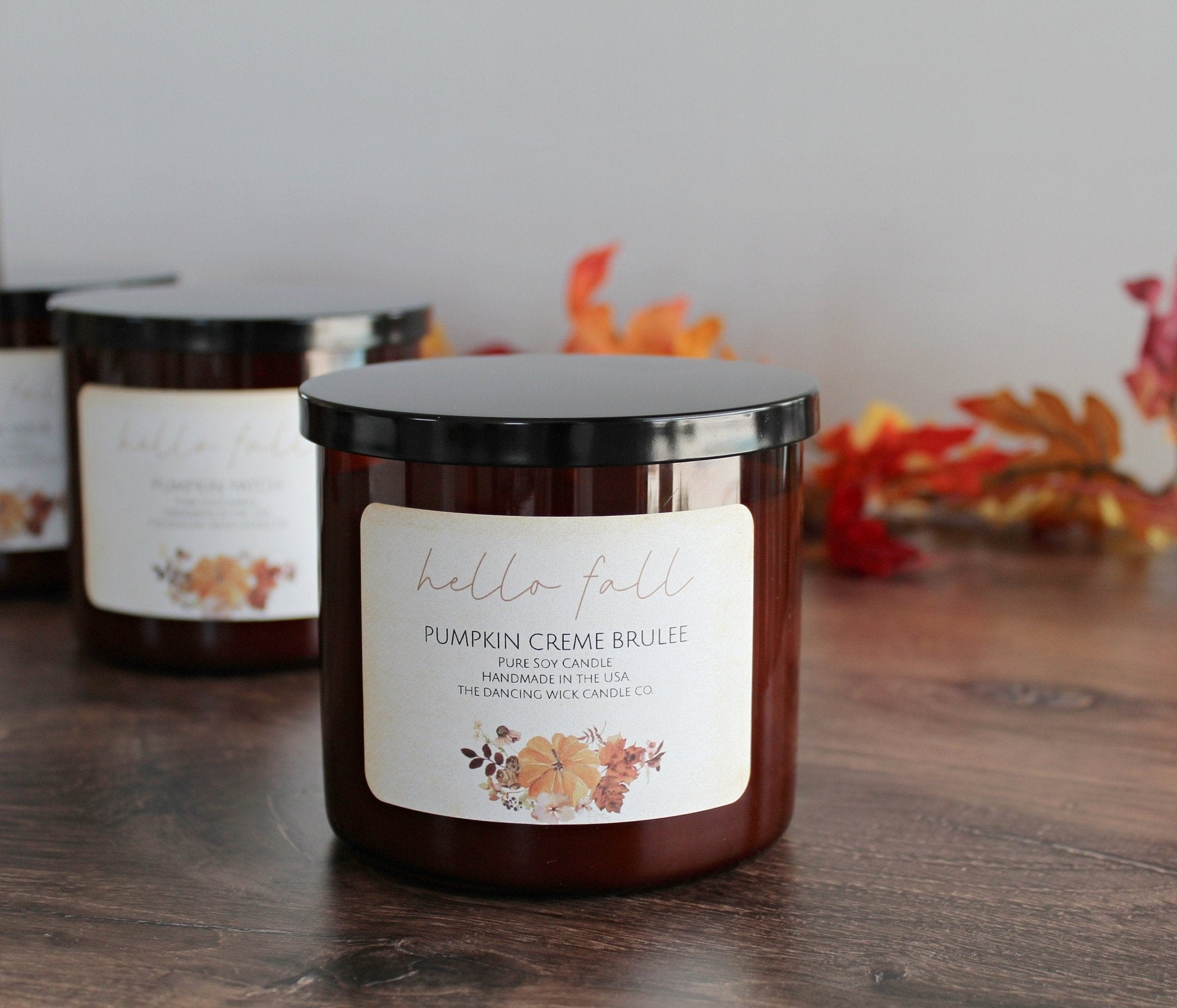 3 Wick Fall Pumpkin Candle - The Dancing Wick
