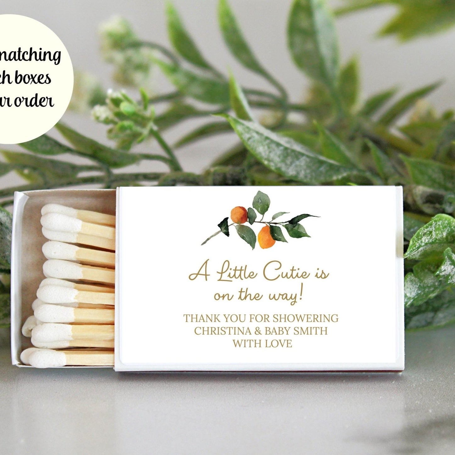 A Little Cutie Baby Shower Tins - Set of 10 - The Dancing Wick