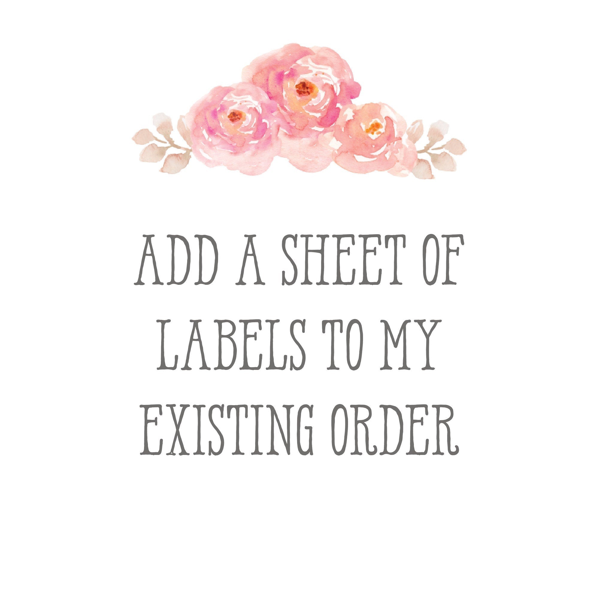 Add a sheet of labels to my existing order - The Dancing Wick