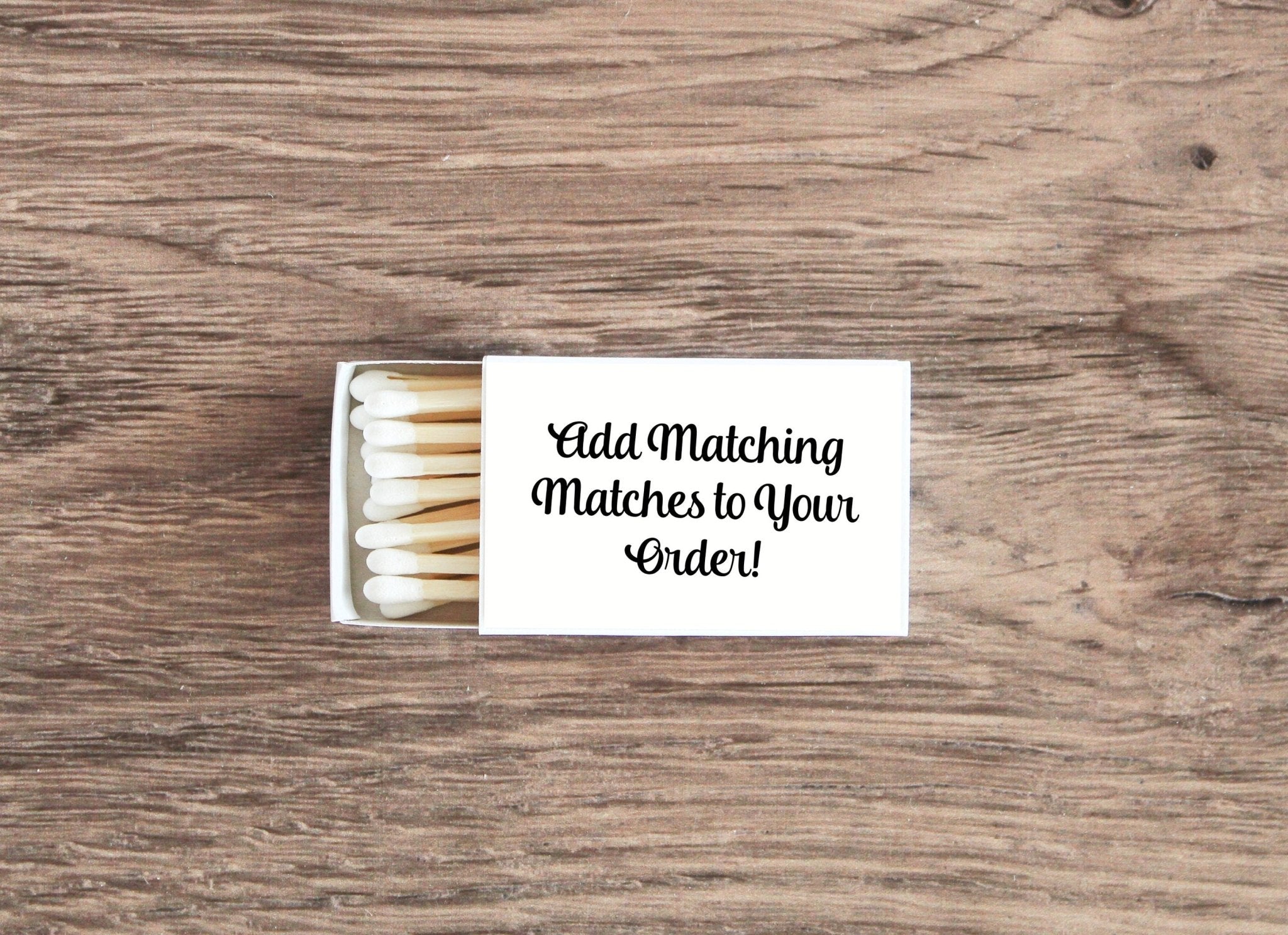 Add Custom Matches for Baby Shower Favors - The Dancing Wick