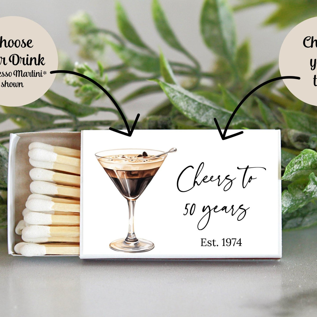 Adult "Cheers" Birthday Party Match Box - Set of 10 - The Dancing Wick