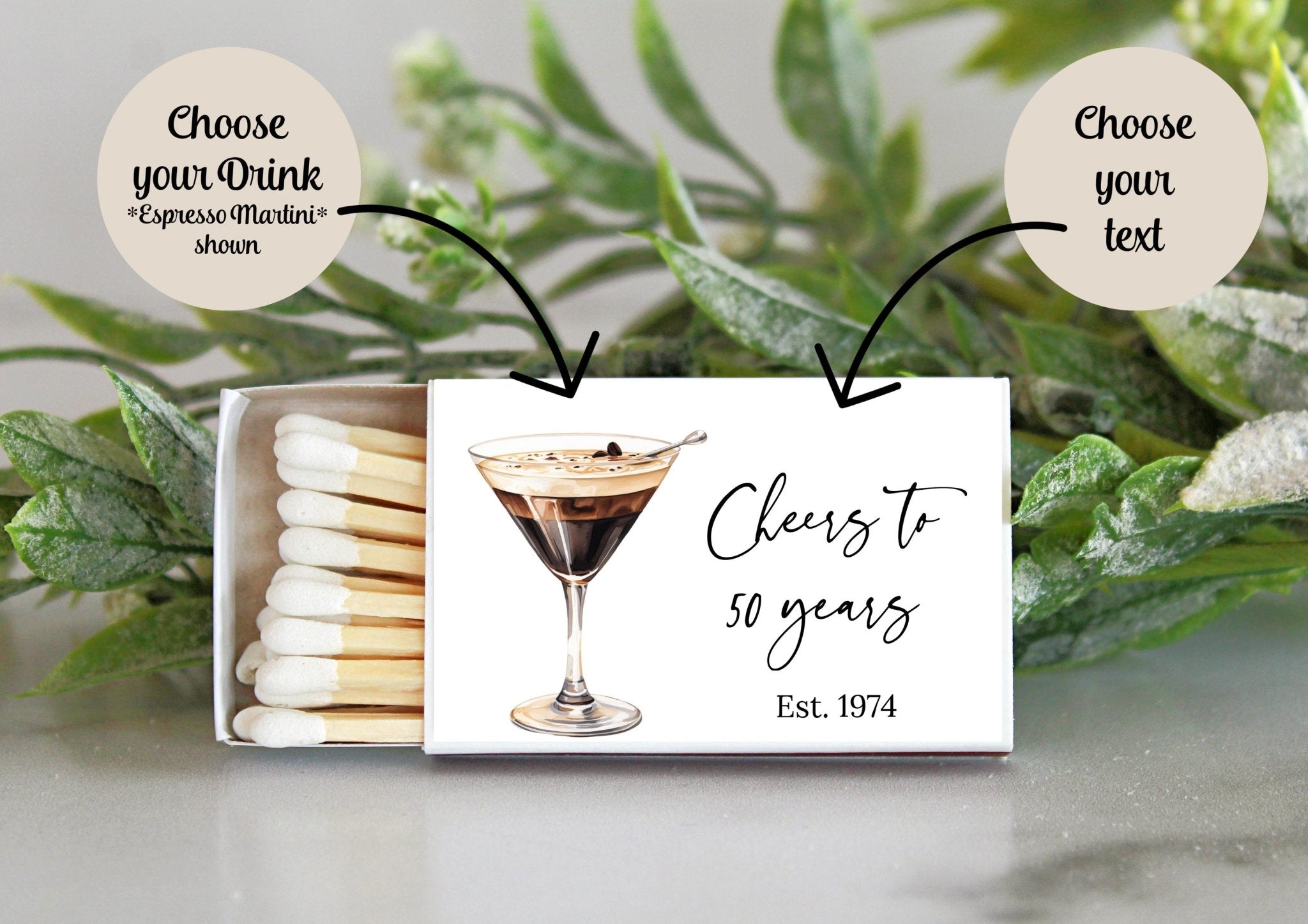 Adult "Cheers" Birthday Party Match Box - Set of 10 - The Dancing Wick