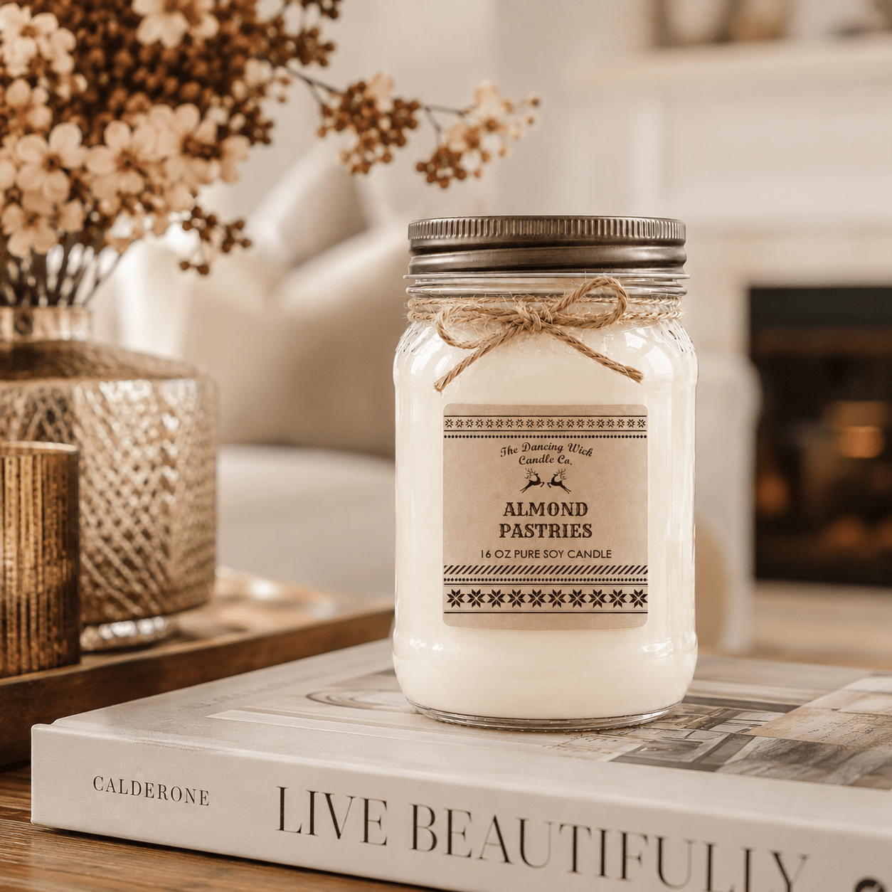 Almond Pastries - Kraft Winter Candle - The Dancing Wick