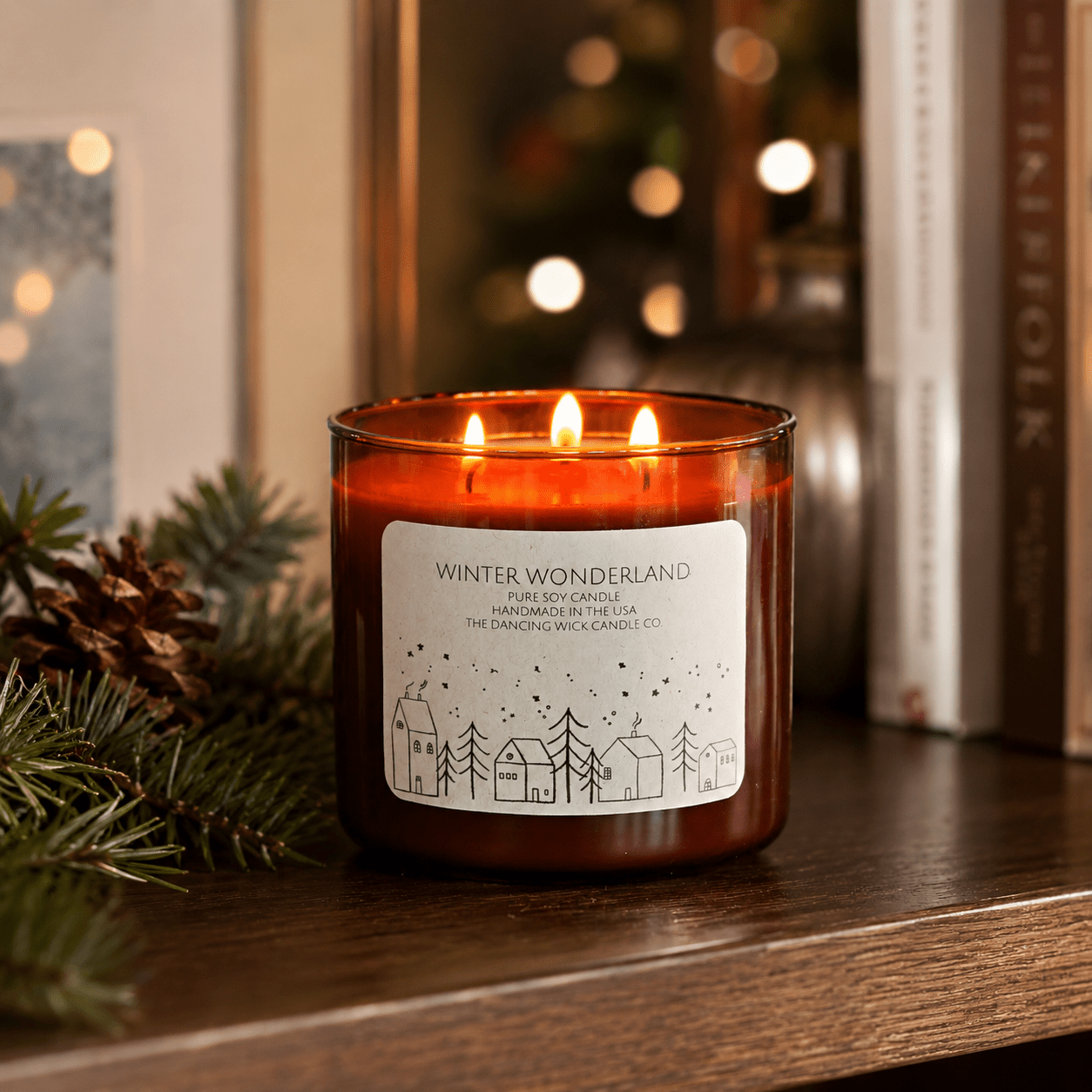 Apple Cider - 3 Wick Christmas Tumbler Candle - The Dancing Wick