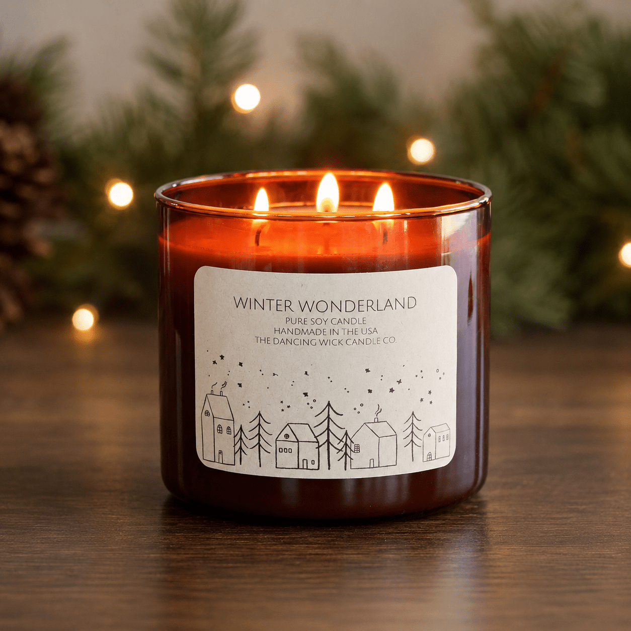 Apple Cider - 3 Wick Christmas Tumbler Candle - The Dancing Wick