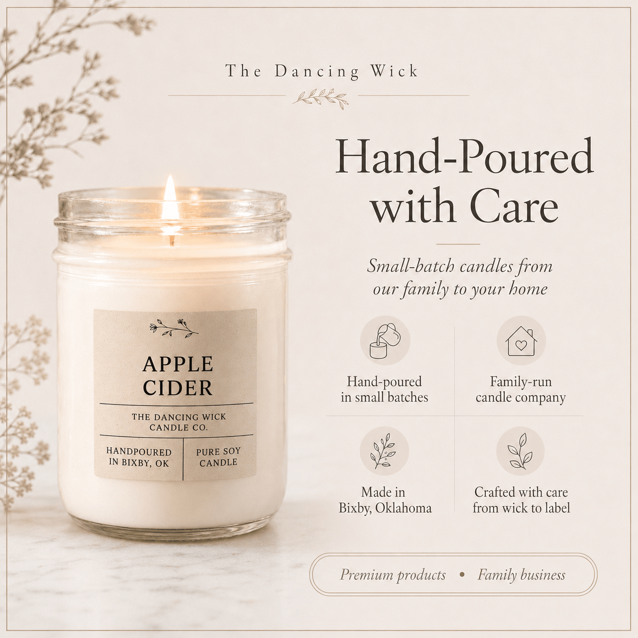 Apple Cider TDW Everyday Candle - The Dancing Wick