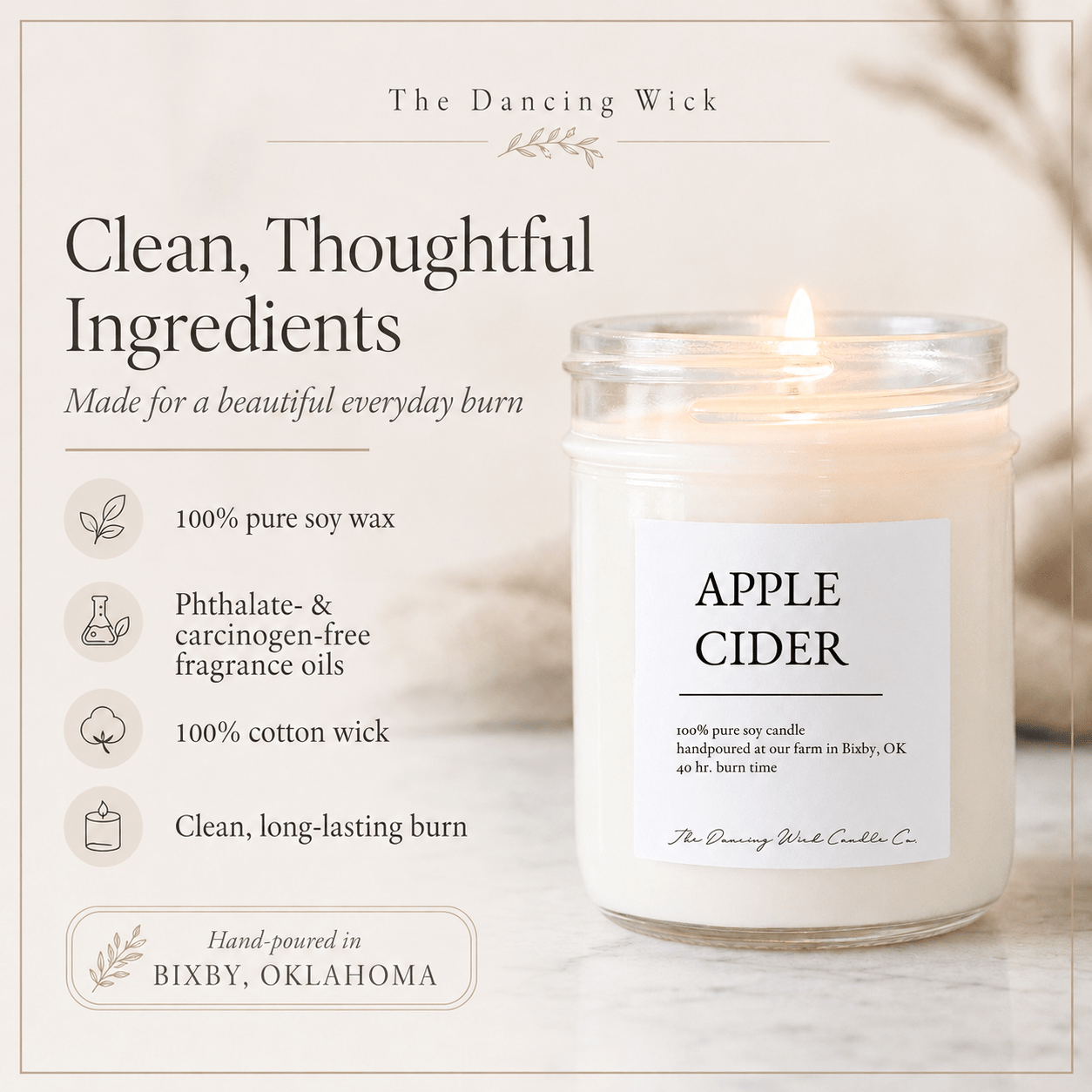 Apple Cider TDW Signature Candle - The Dancing Wick