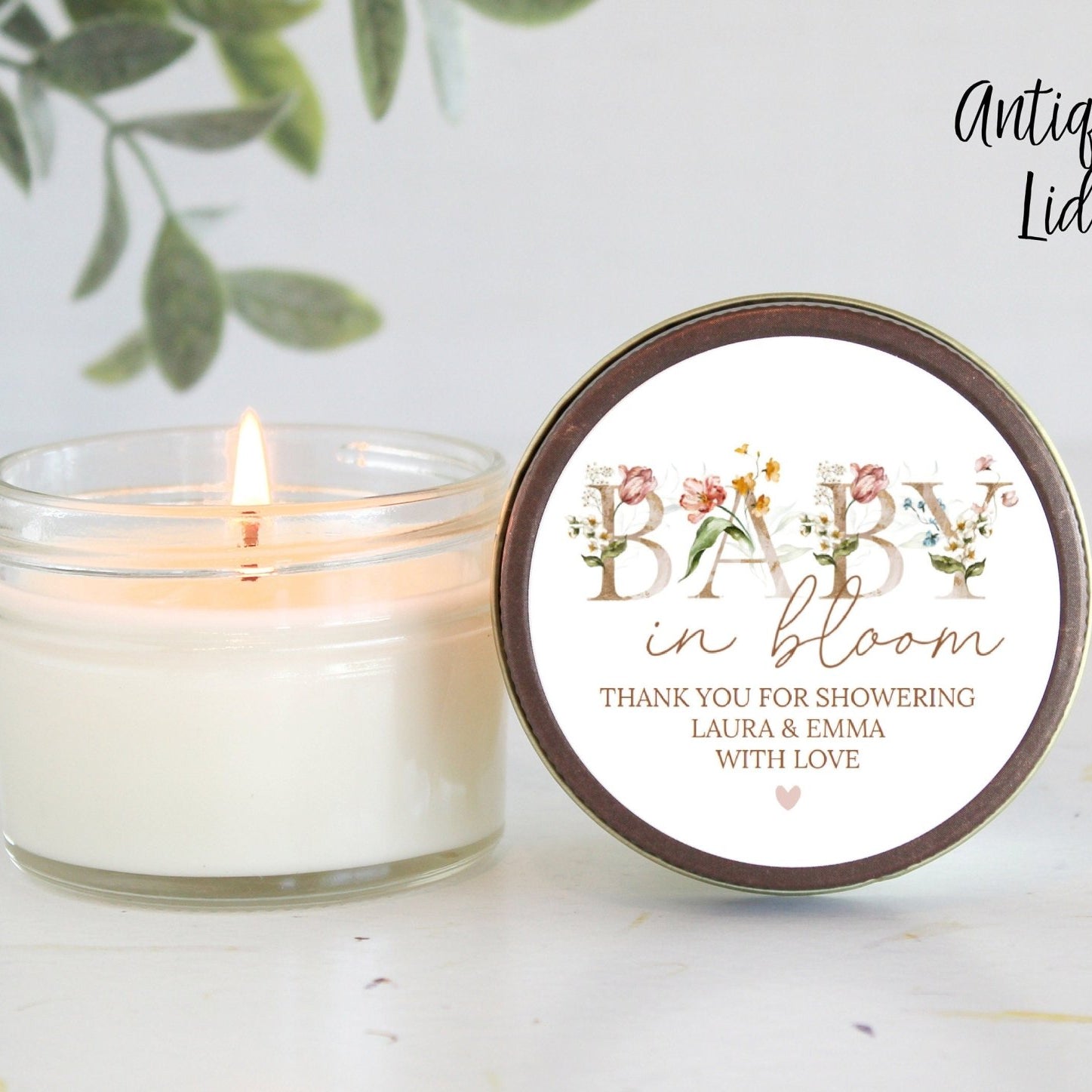 Baby in Bloom Baby Shower Favors - The Dancing Wick