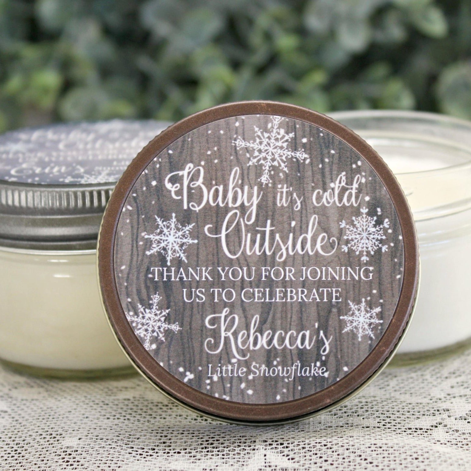 Baby It's Cold Outside Snowflake Favor - The Dancing Wick