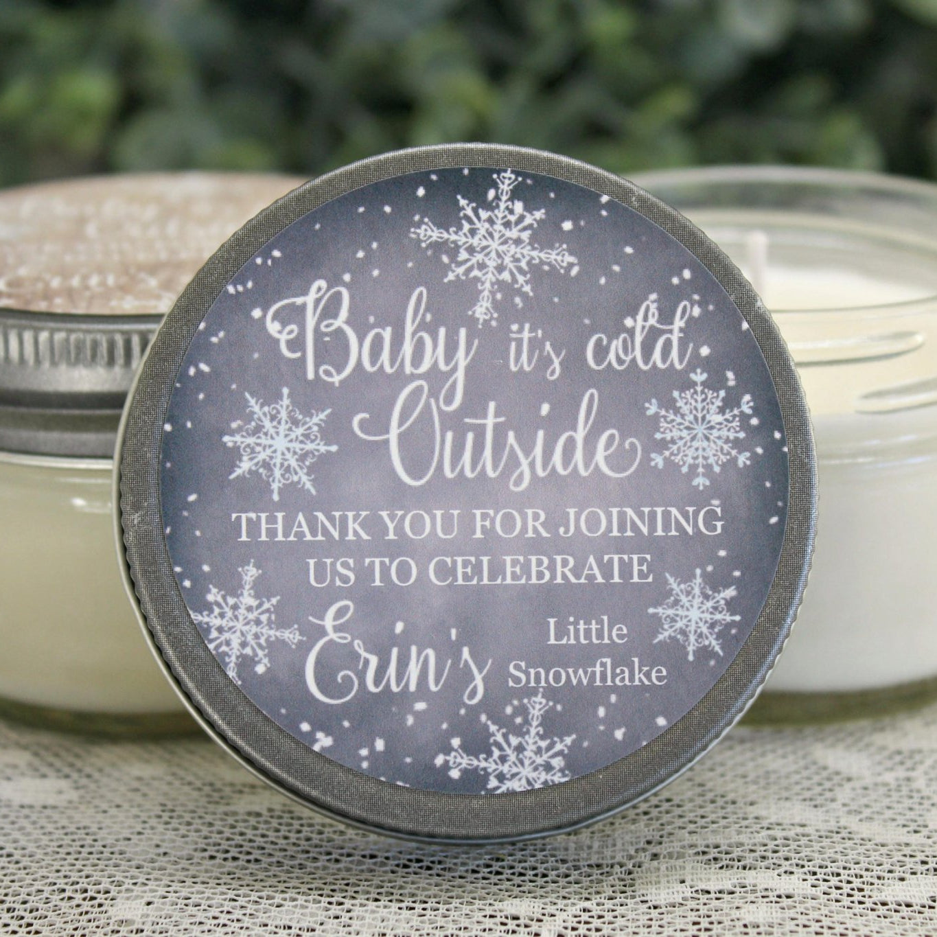 Baby It's Cold Outside Snowflake Favor - The Dancing Wick
