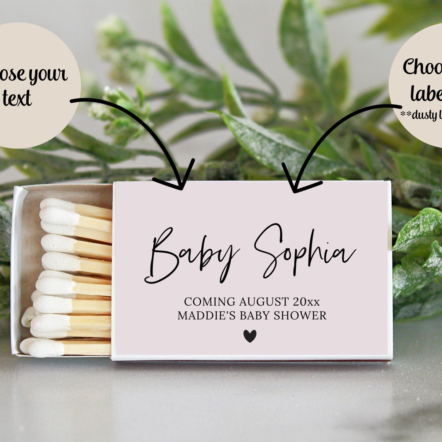 Baby Shower Matches - Set of 10 - The Dancing Wick