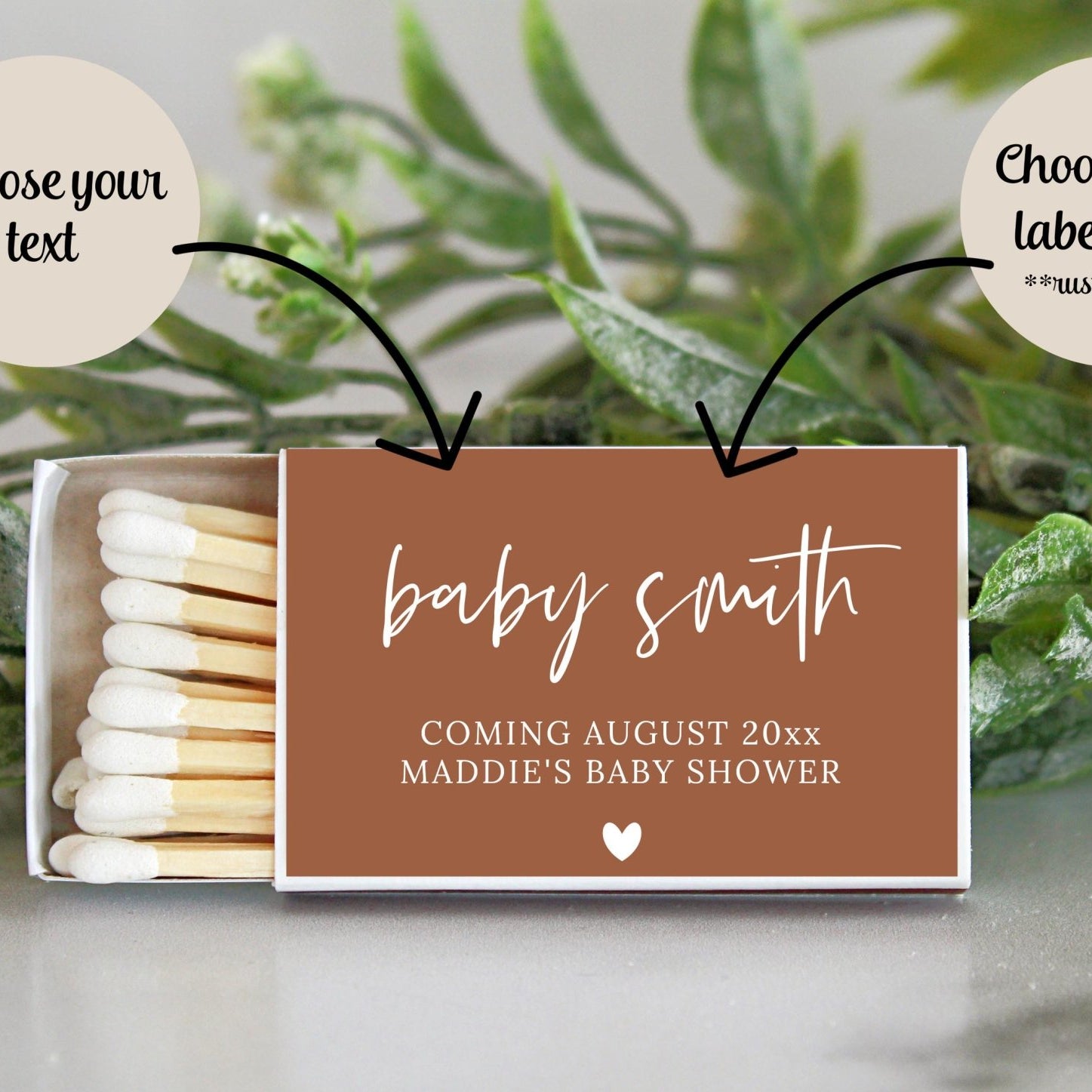 Baby Shower Matches - Set of 10 - The Dancing Wick