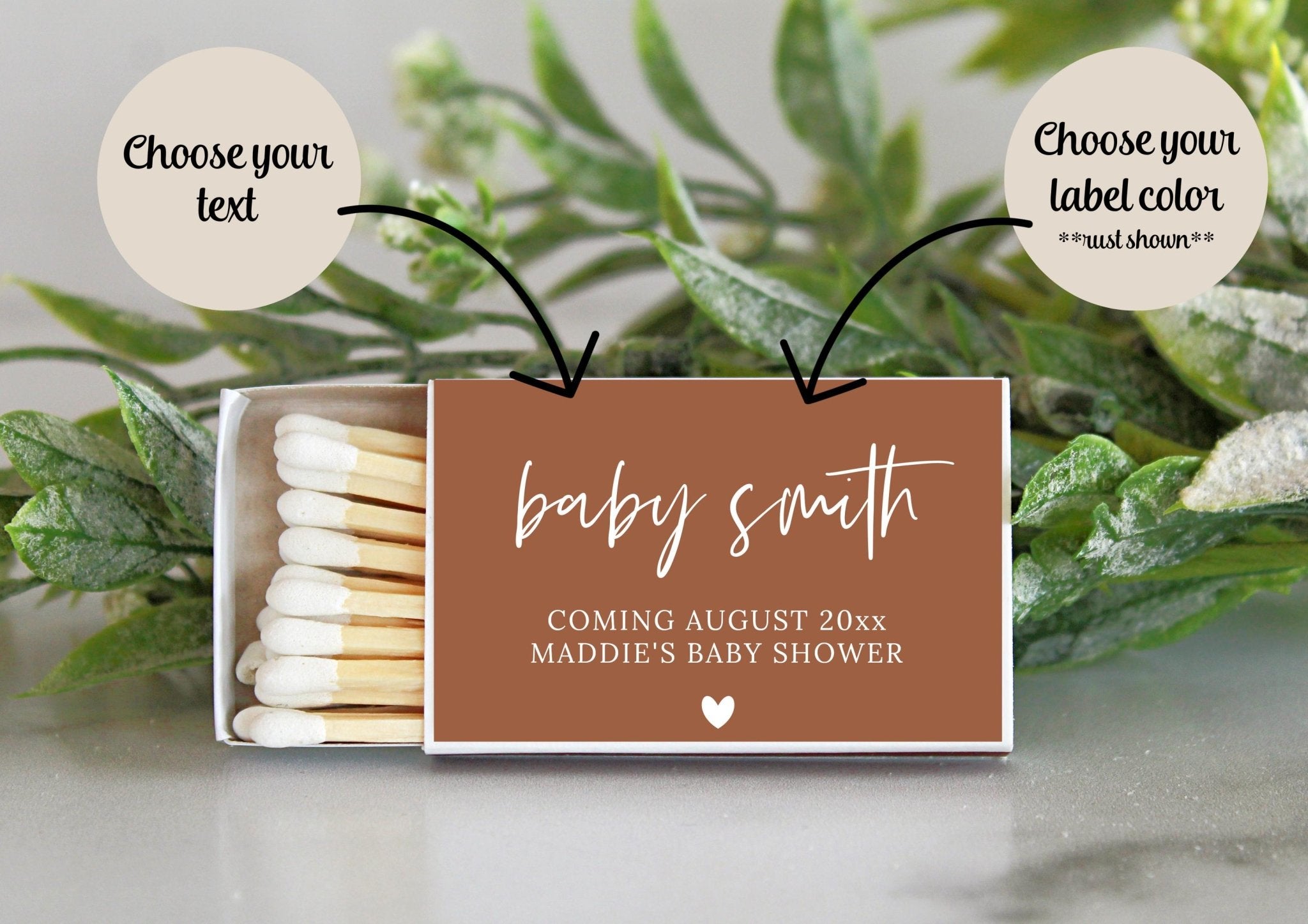 Baby Shower Matches - Set of 10 - The Dancing Wick
