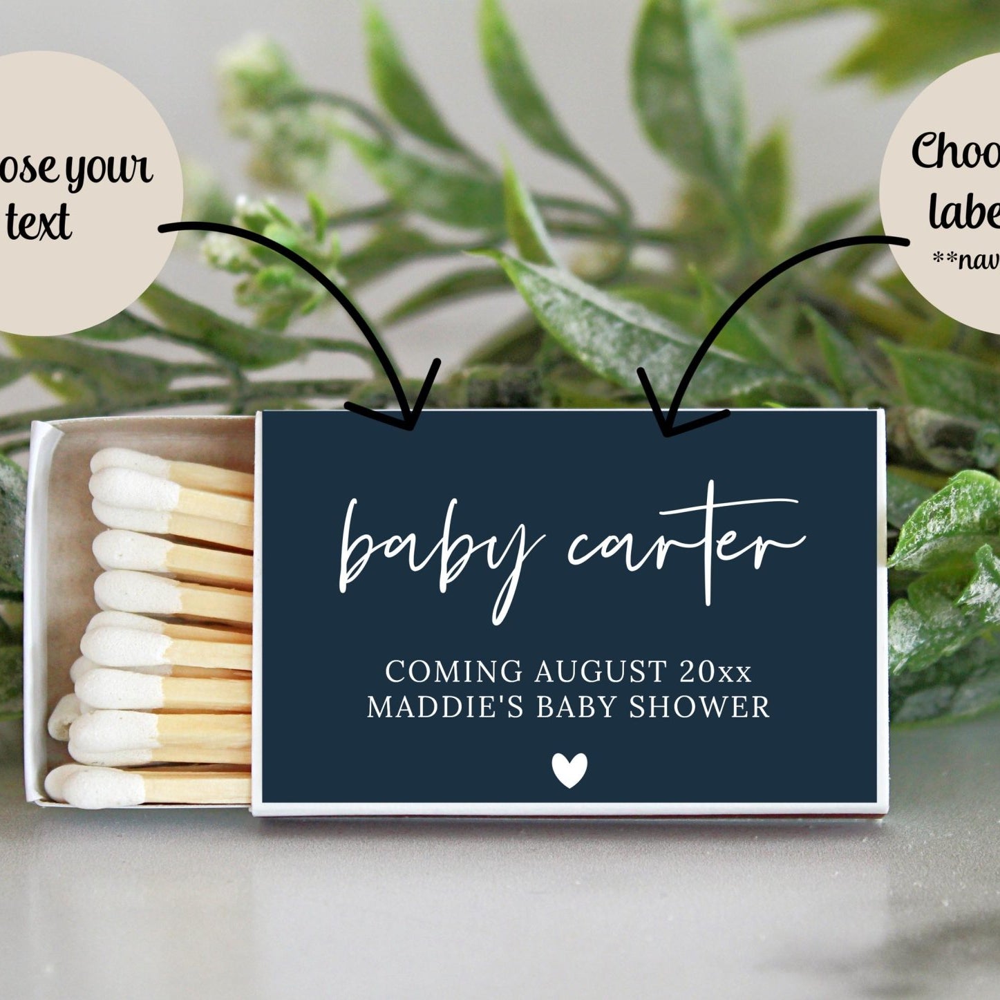 Baby Shower Matches - Set of 10 - The Dancing Wick