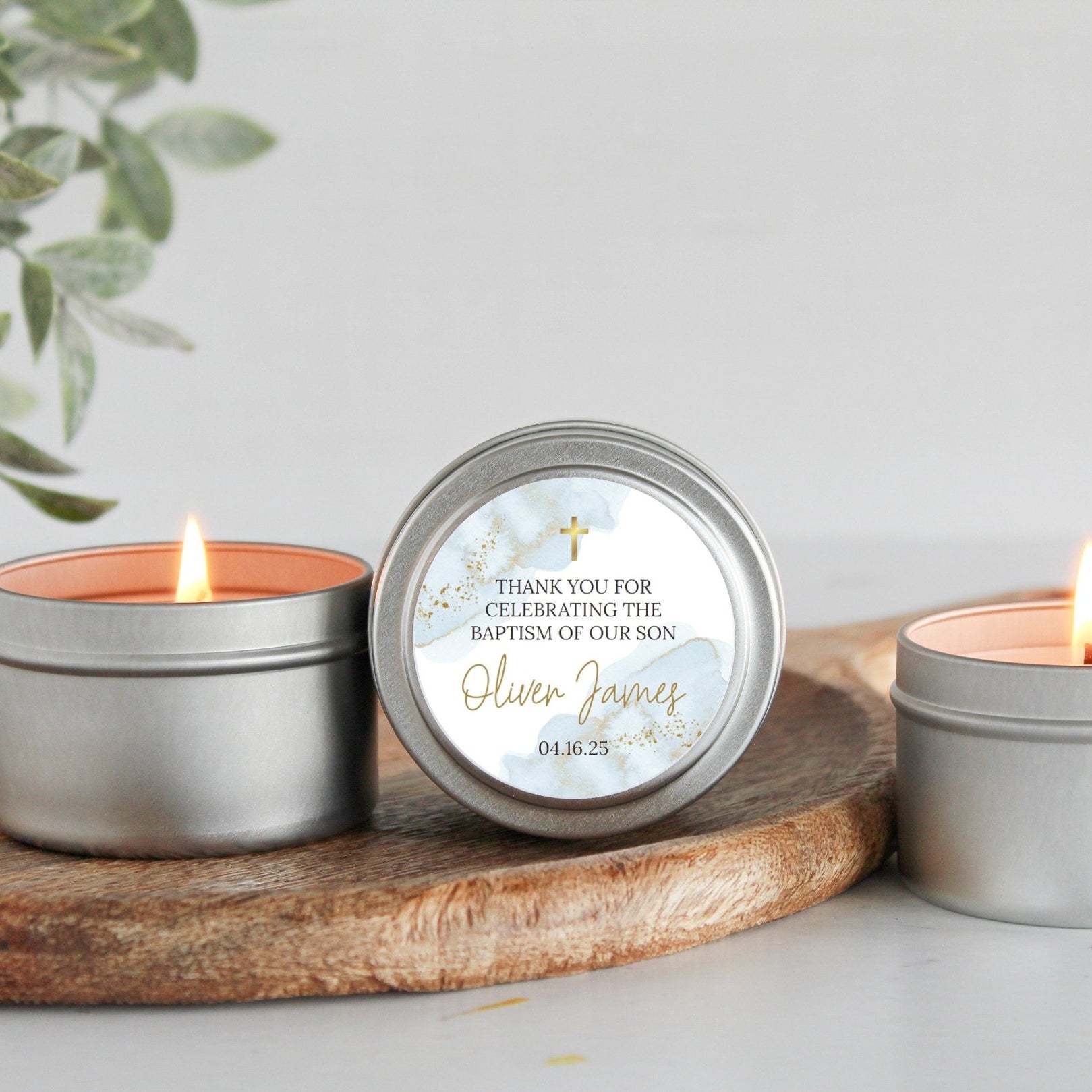 Baptism Tins - Set of 10 - The Dancing Wick