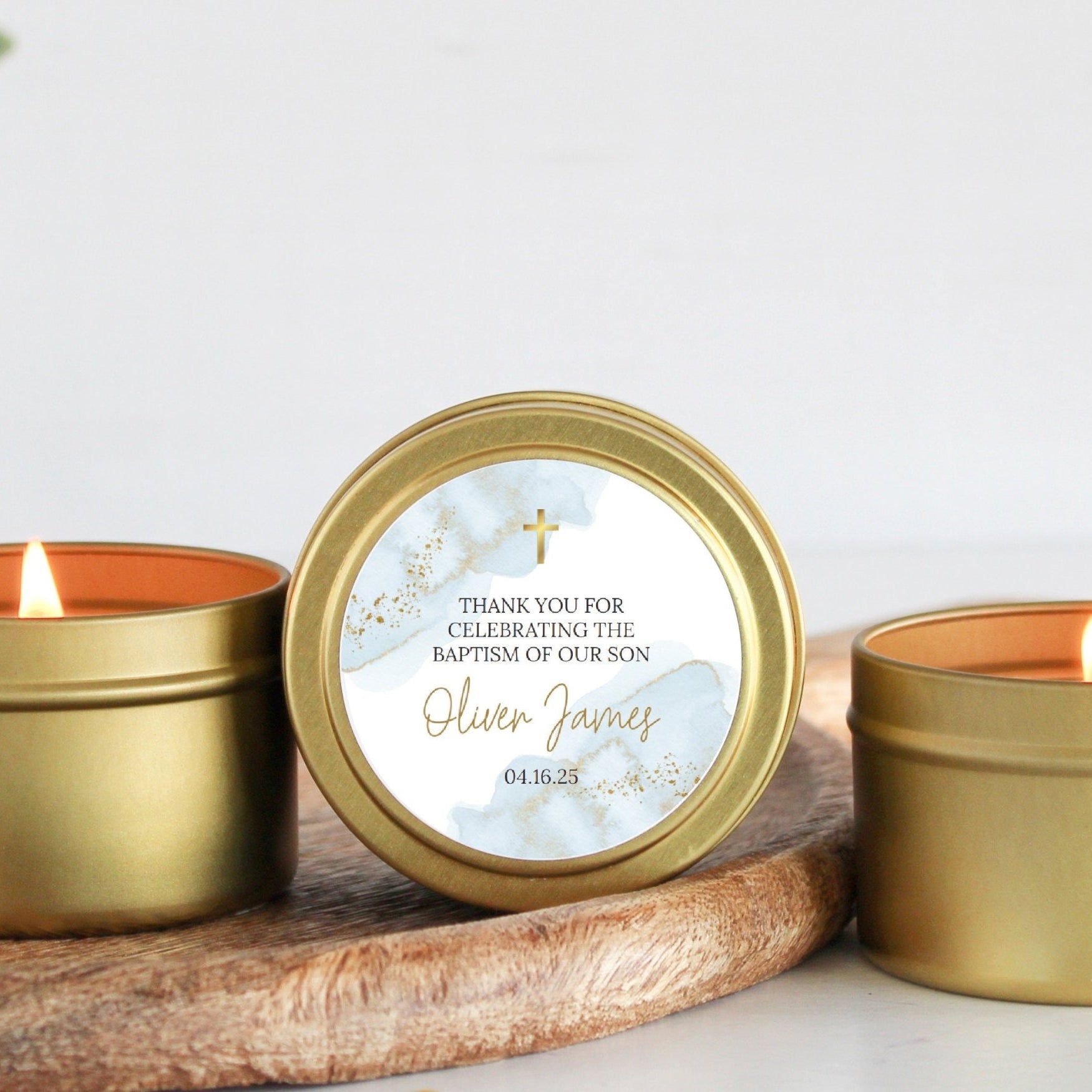 Baptism Tins - Set of 10 - The Dancing Wick
