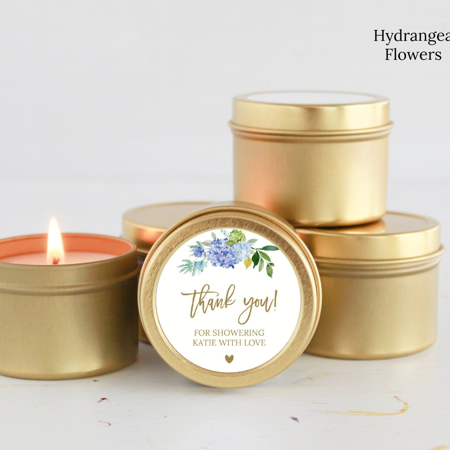 Blush Floral Tin Favors - Set of 10 - The Dancing Wick