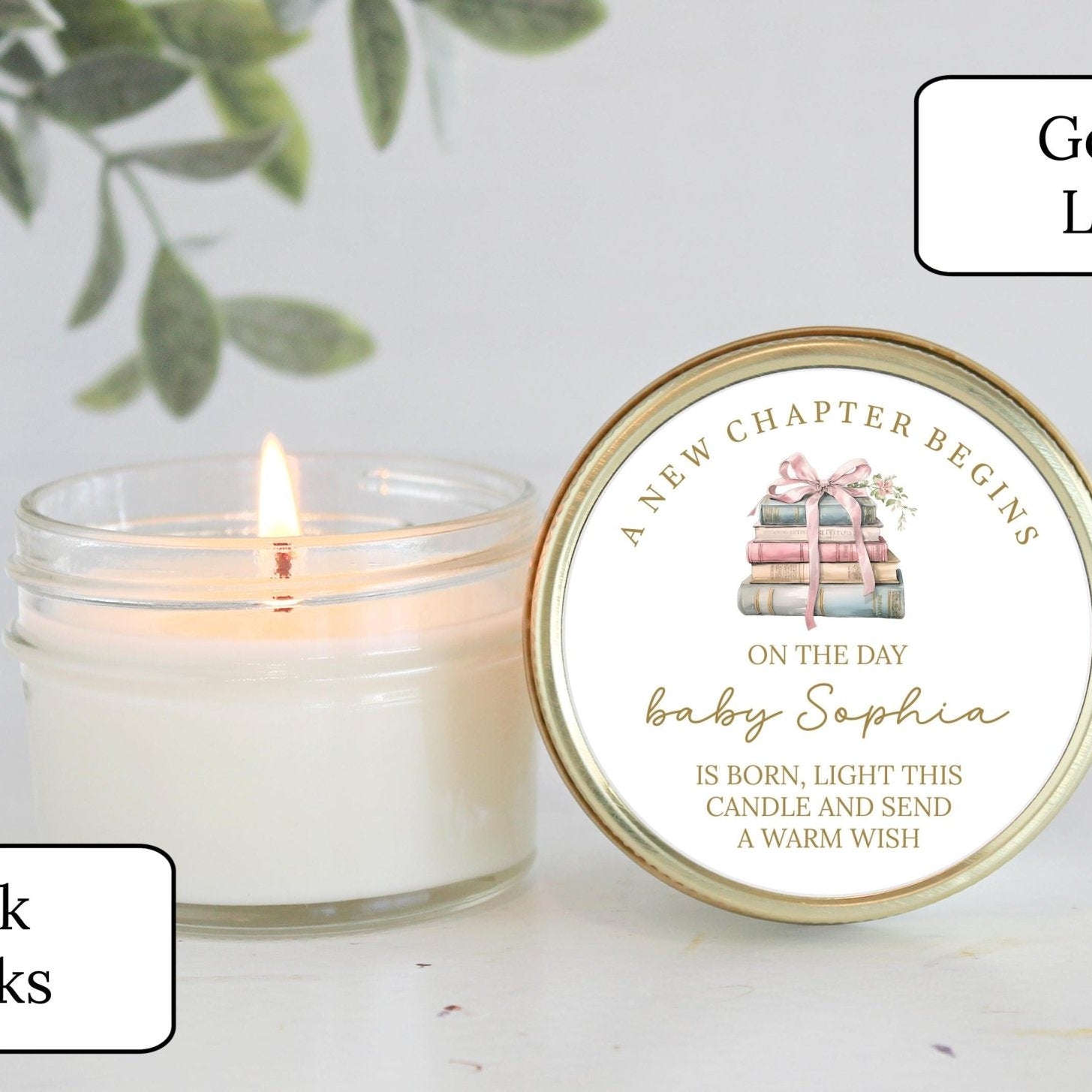 Book Theme Baby Shower Favors |A New Chapter Begins - The Dancing Wick