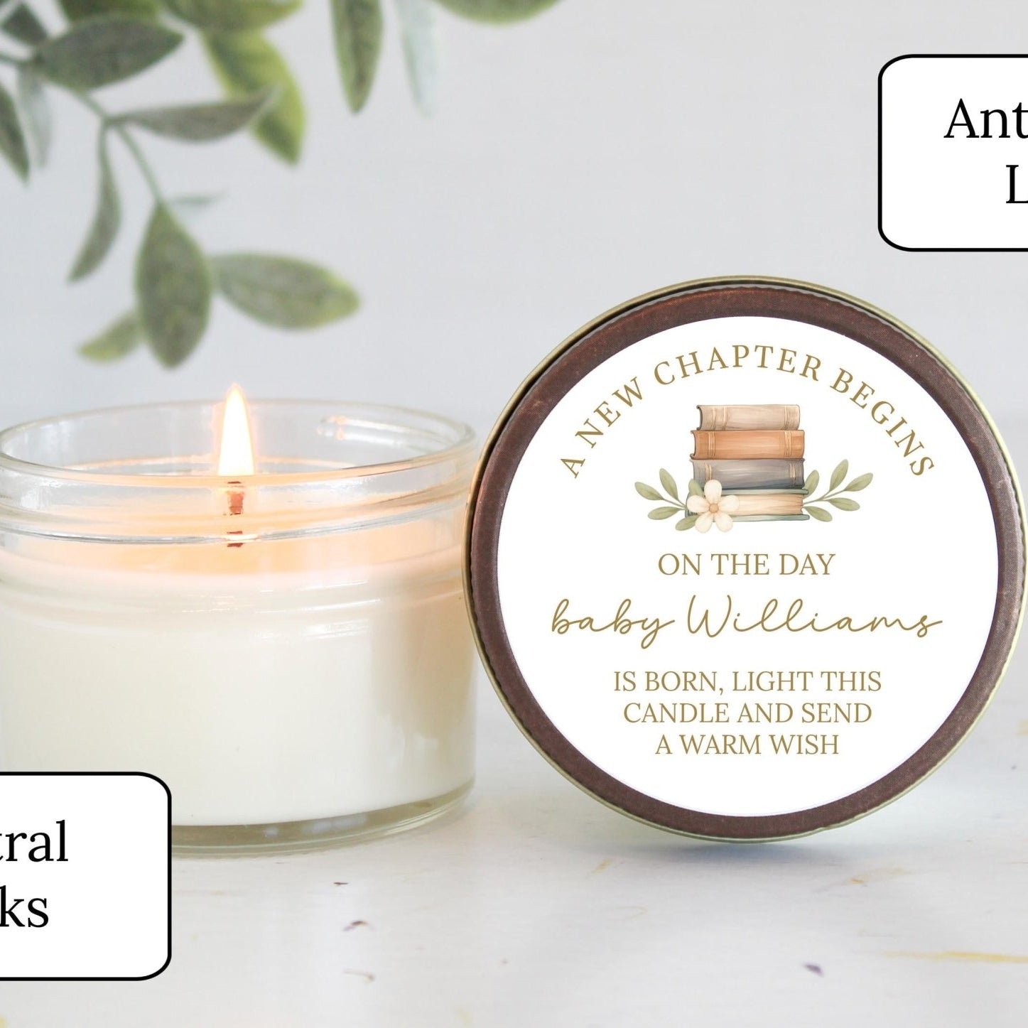 Book Theme Baby Shower Favors |A New Chapter Begins - The Dancing Wick