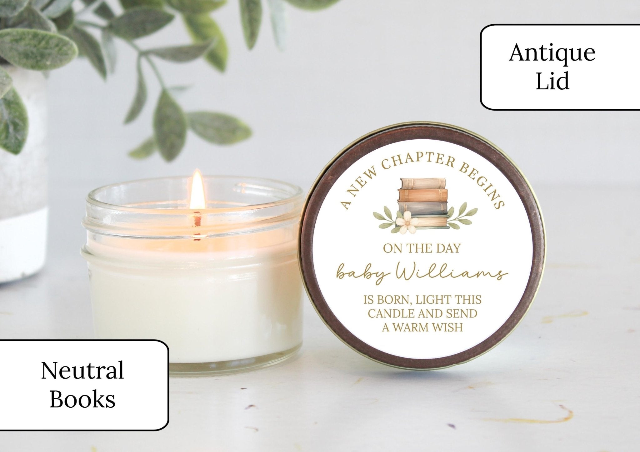 Book Theme Baby Shower Favors |A New Chapter Begins - The Dancing Wick