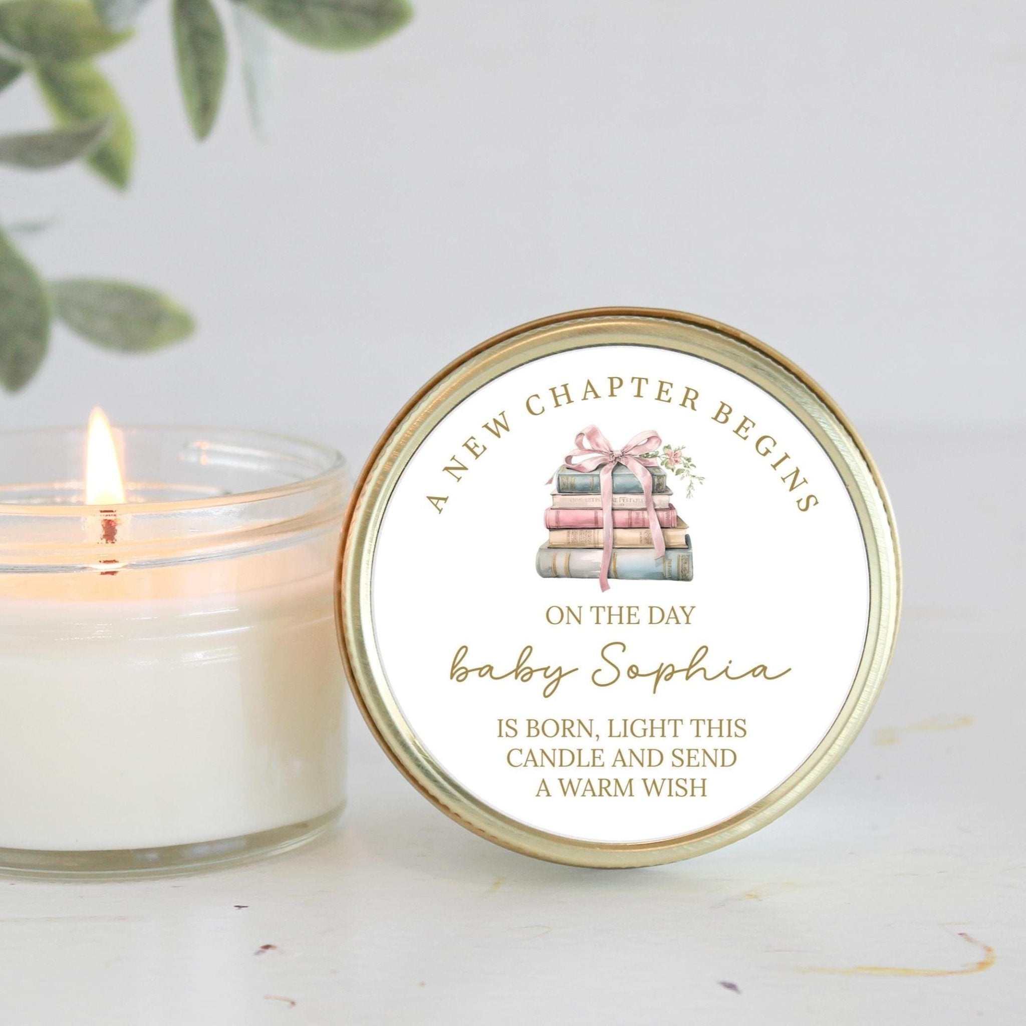 Book Theme Baby Shower Favors |A New Chapter Begins - The Dancing Wick