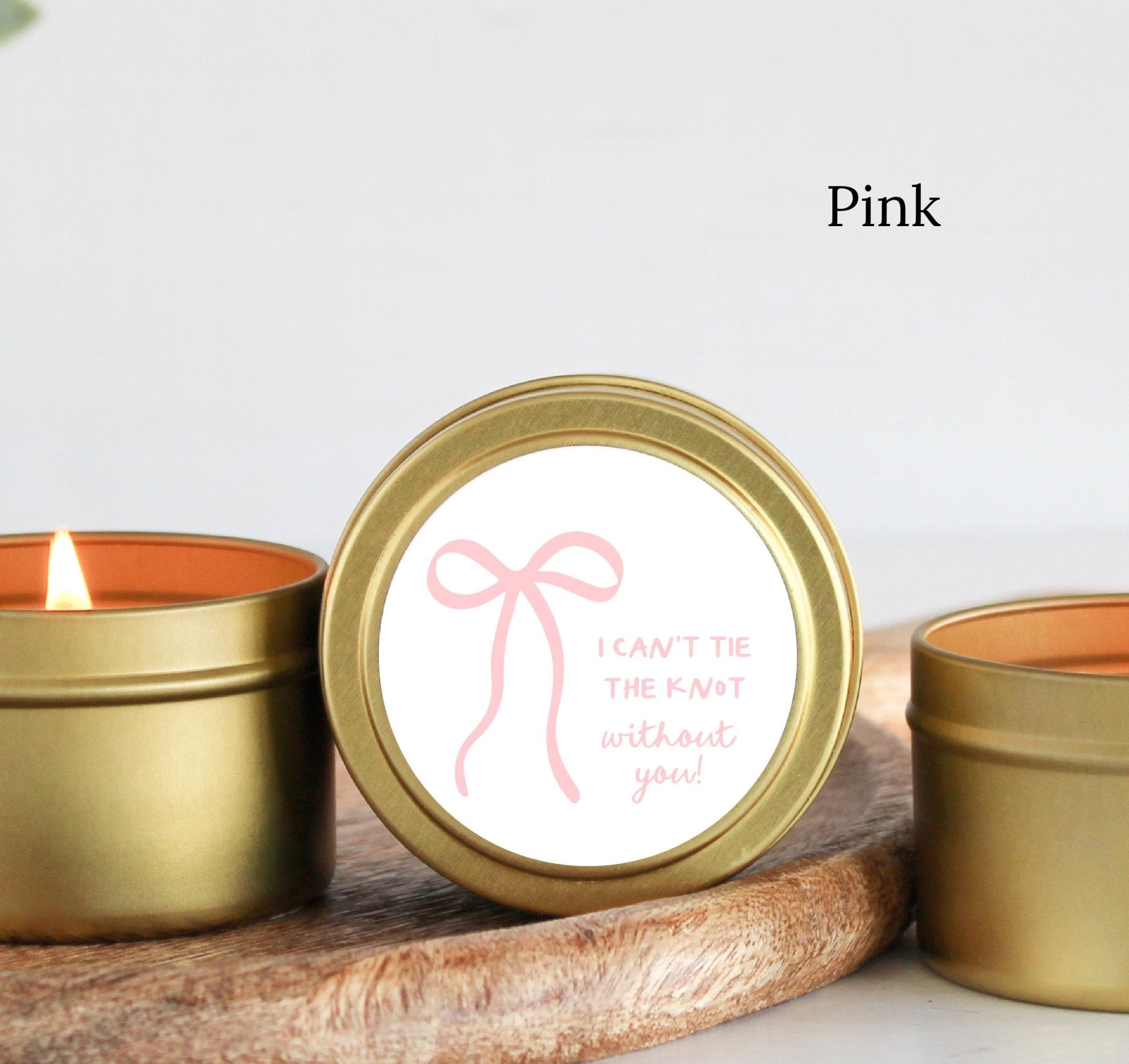 Bow Bridesmaid Tins - The Dancing Wick
