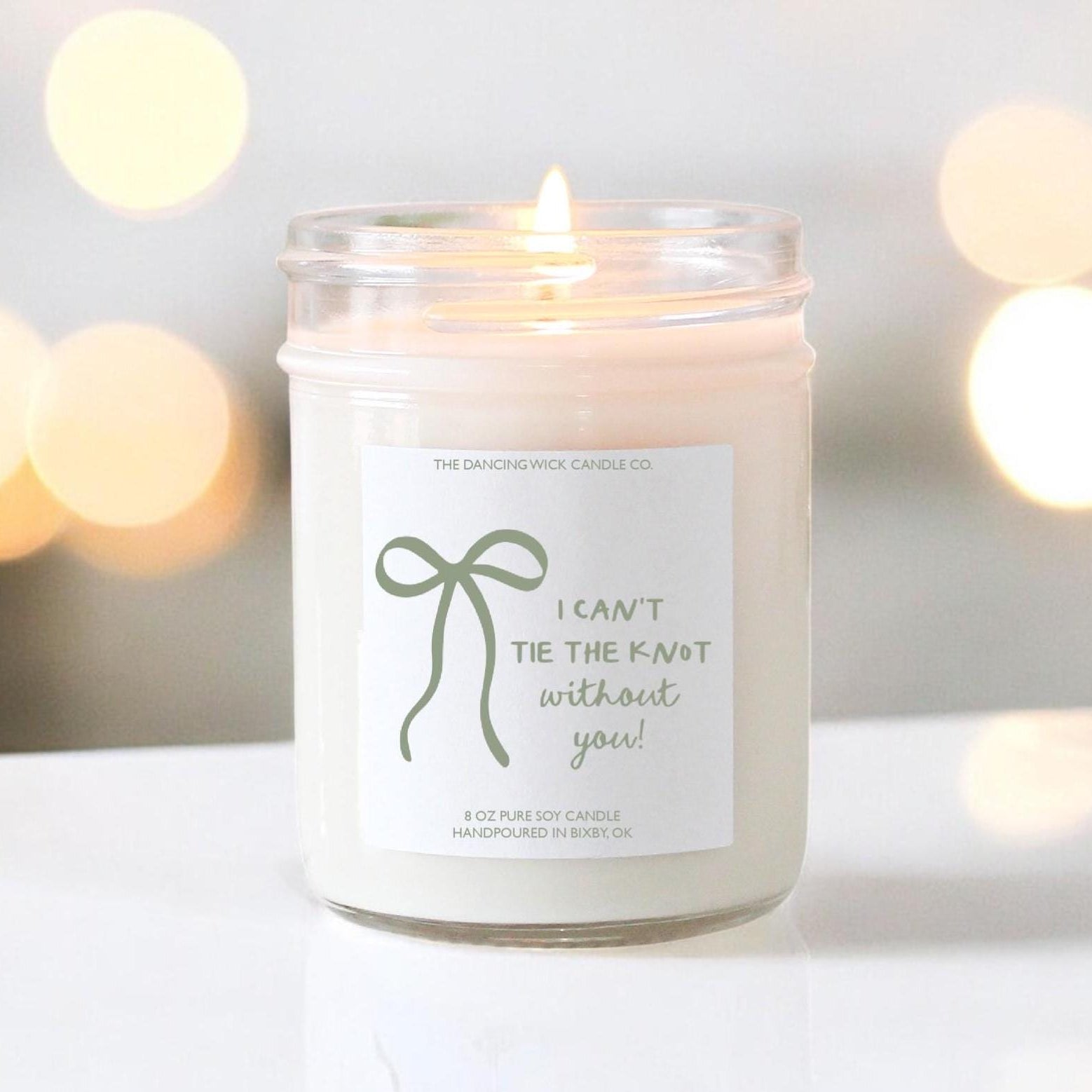 Bow (I Can't Tie The Knot) - Candle - The Dancing Wick