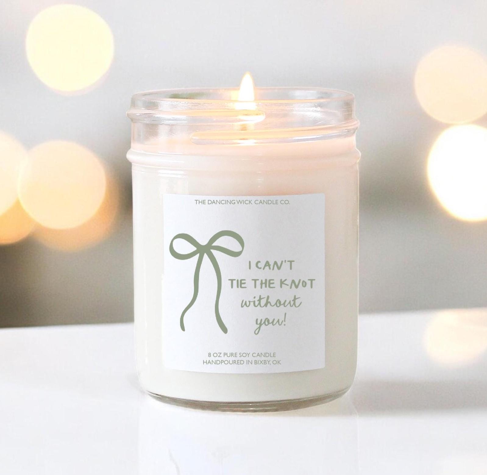 Bow (I Can't Tie The Knot) - Candle - The Dancing Wick