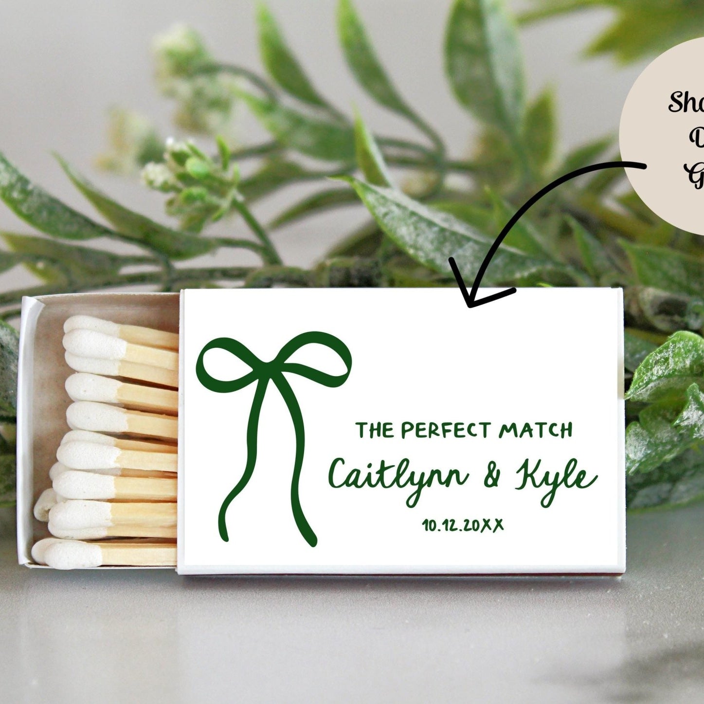 Bow Wedding Matches - Set of 10 - The Dancing Wick