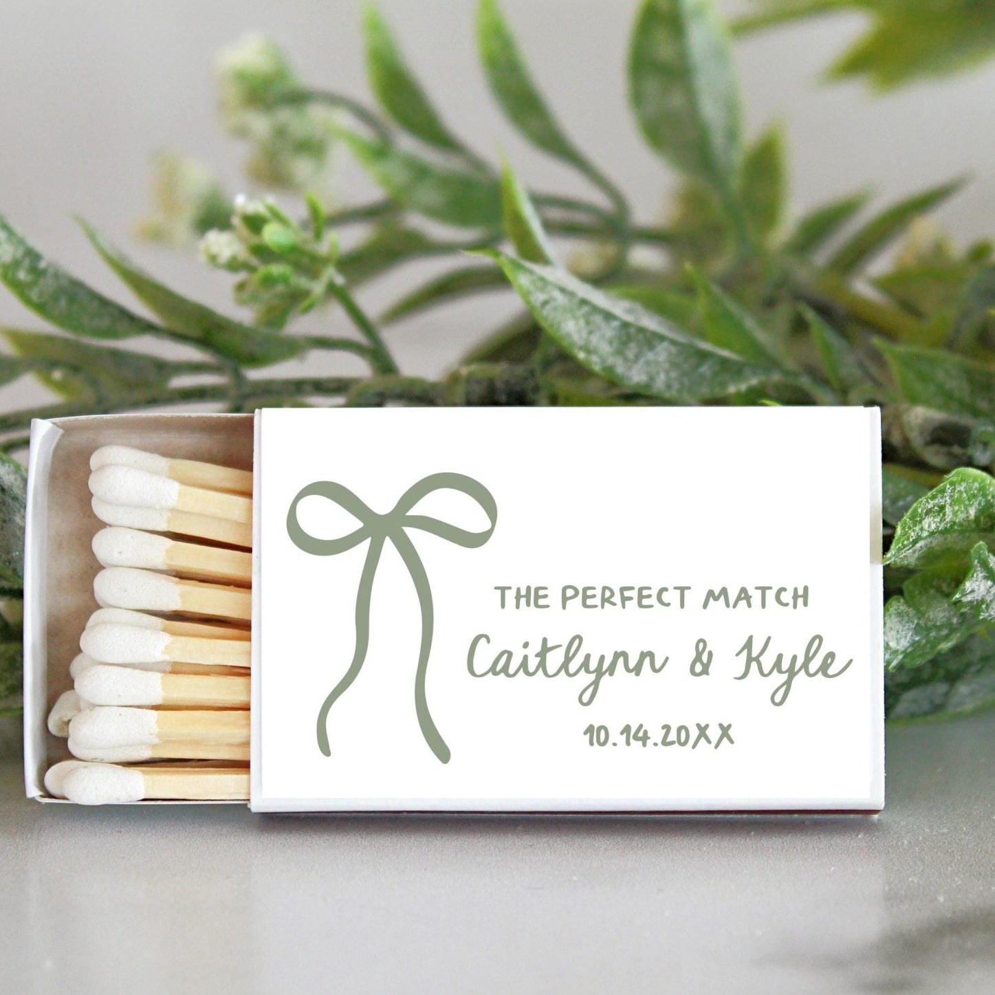 Bow Wedding Matches - Set of 10 - The Dancing Wick