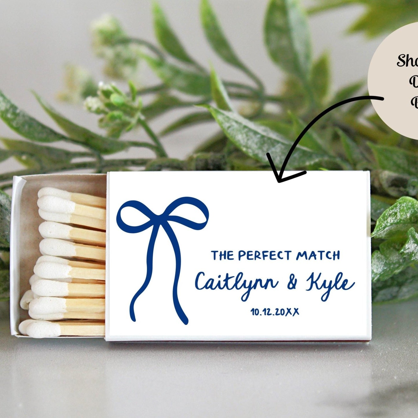 Bow Wedding Matches - Set of 10 - The Dancing Wick