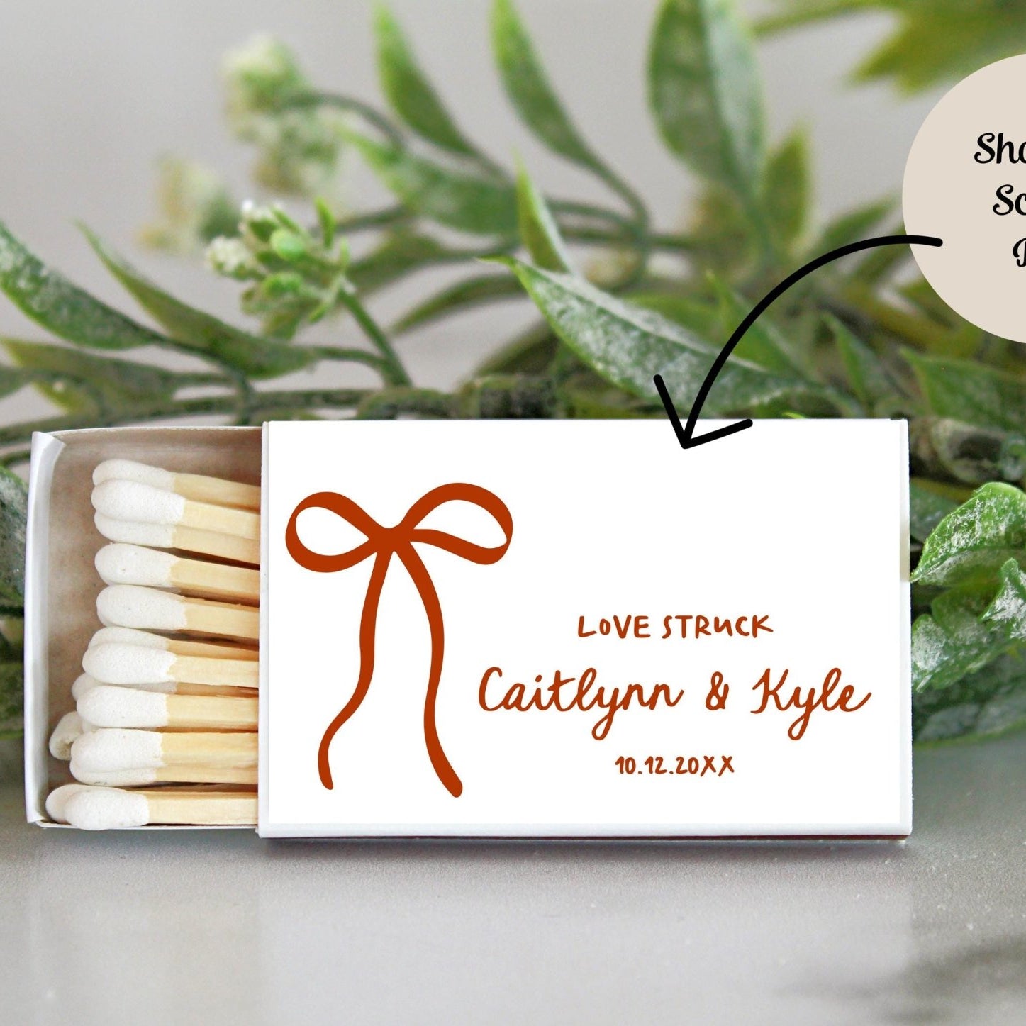 Bow Wedding Matches - Set of 10 - The Dancing Wick