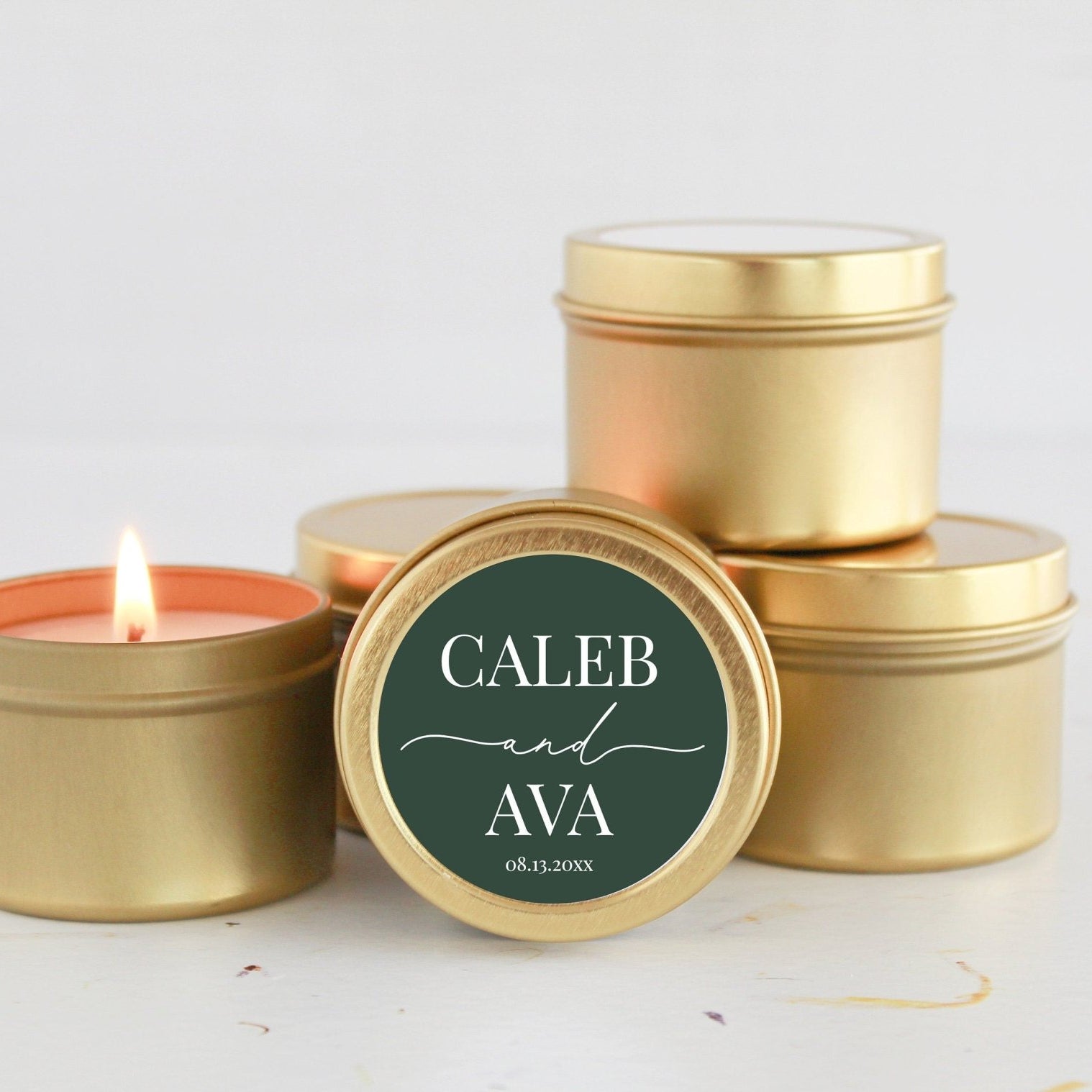 Bulk Wedding Favors Tins - Set Of 10 - The Dancing Wick