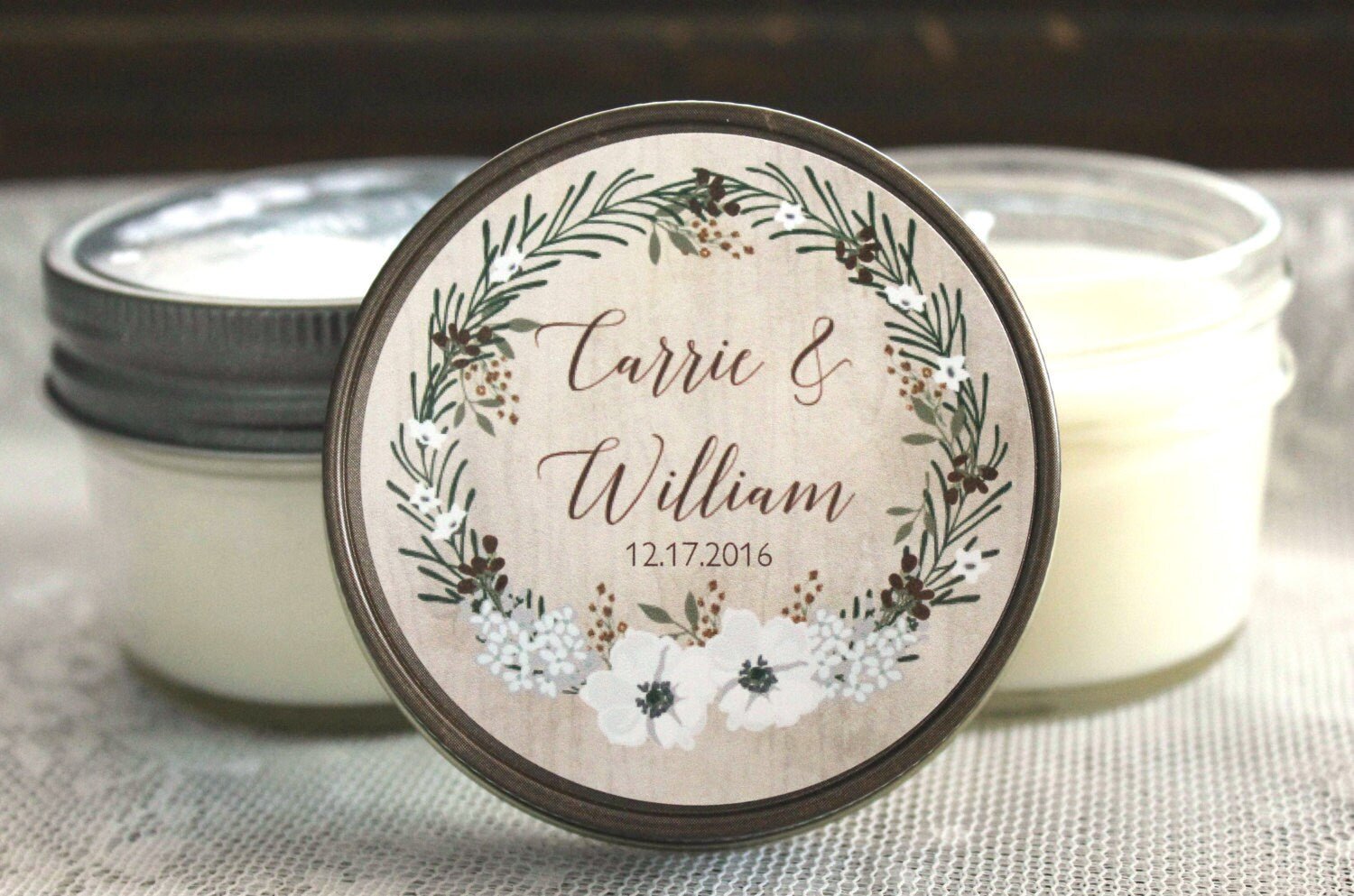 Burgundy Wedding Favor - The Dancing Wick