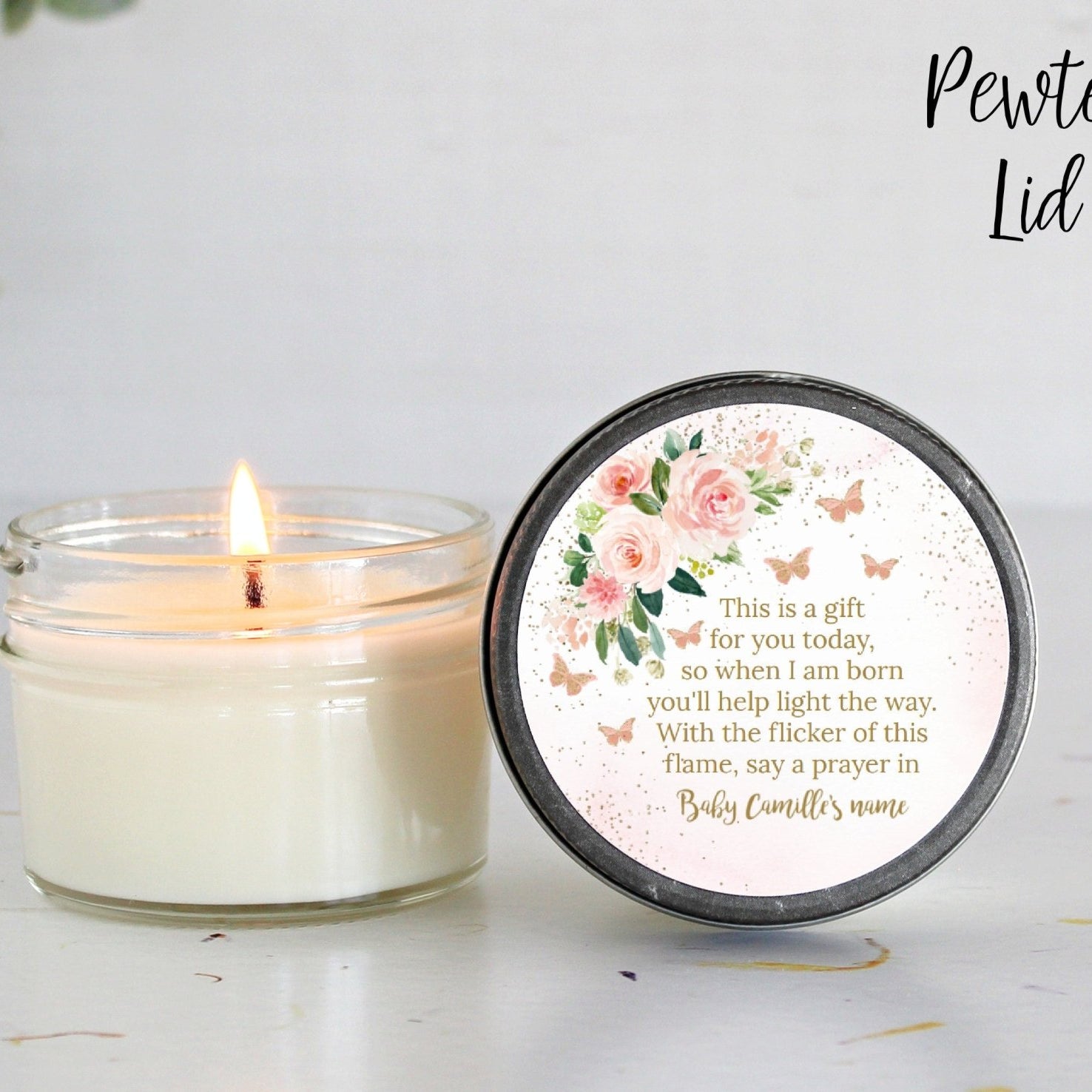 Butterfly Baby Shower Favors - The Dancing Wick