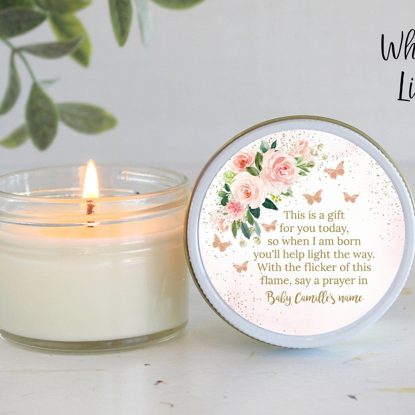 Butterfly Baby Shower Favors - The Dancing Wick