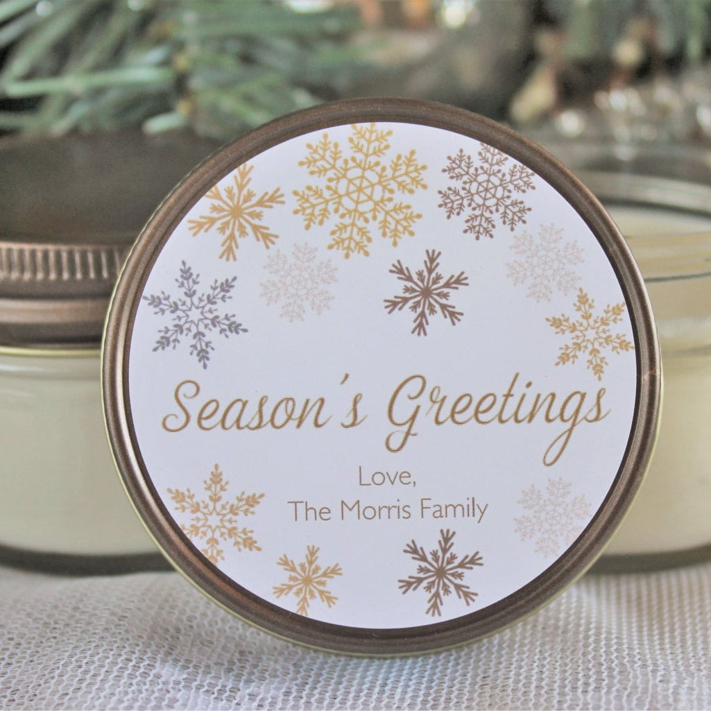 Christmas Gold Snowflake Favors - The Dancing Wick