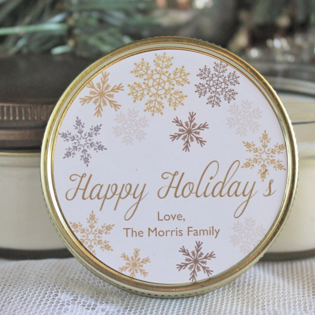 Christmas Gold Snowflake Favors - The Dancing Wick