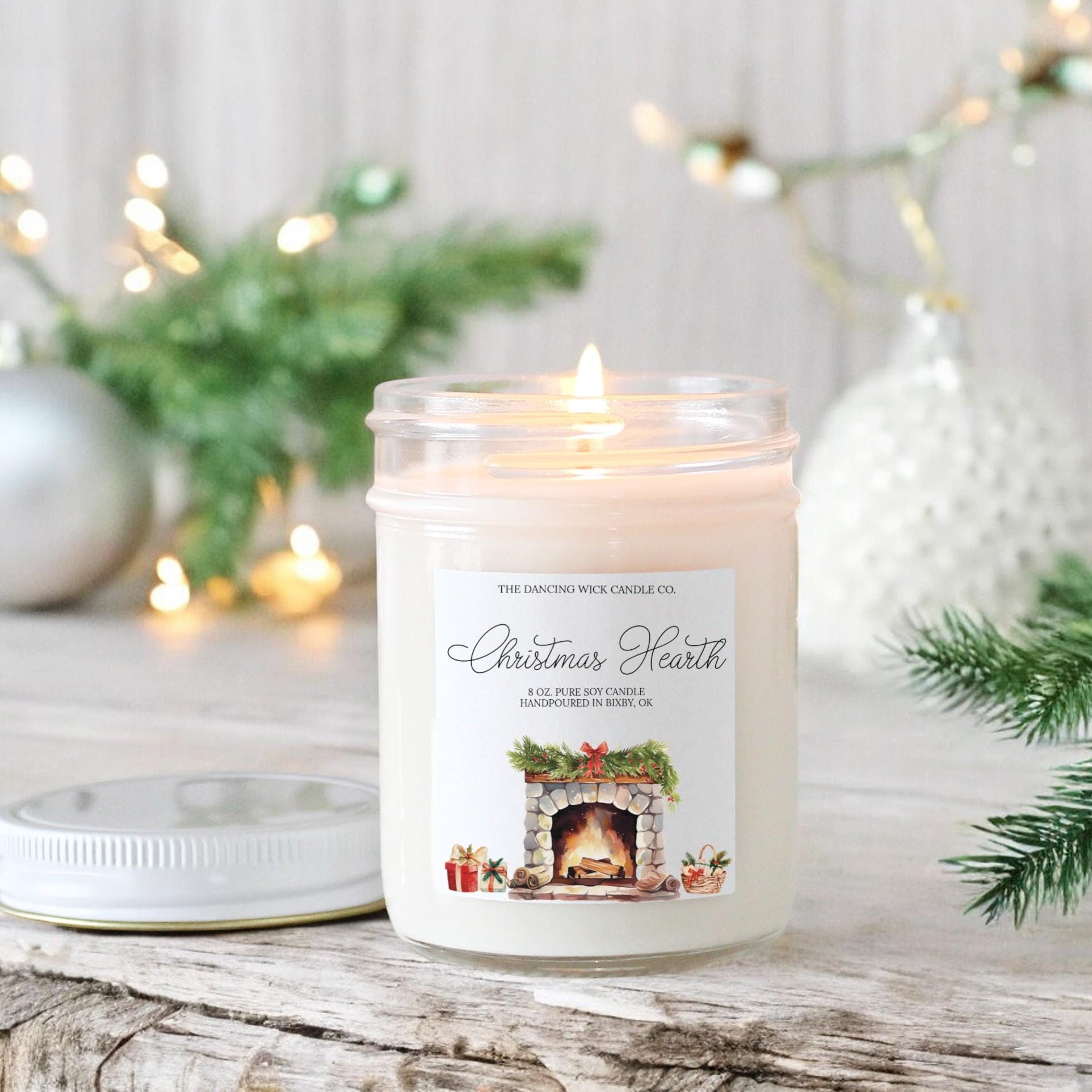 Christmas Hearth Candle - The Dancing Wick