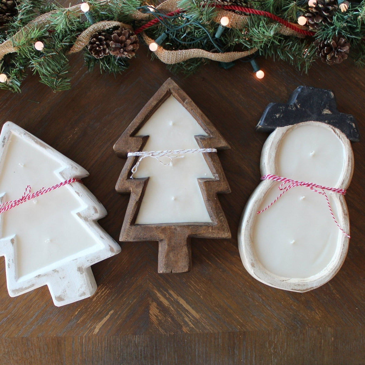Christmas Wood Bowl Candle - The Dancing Wick