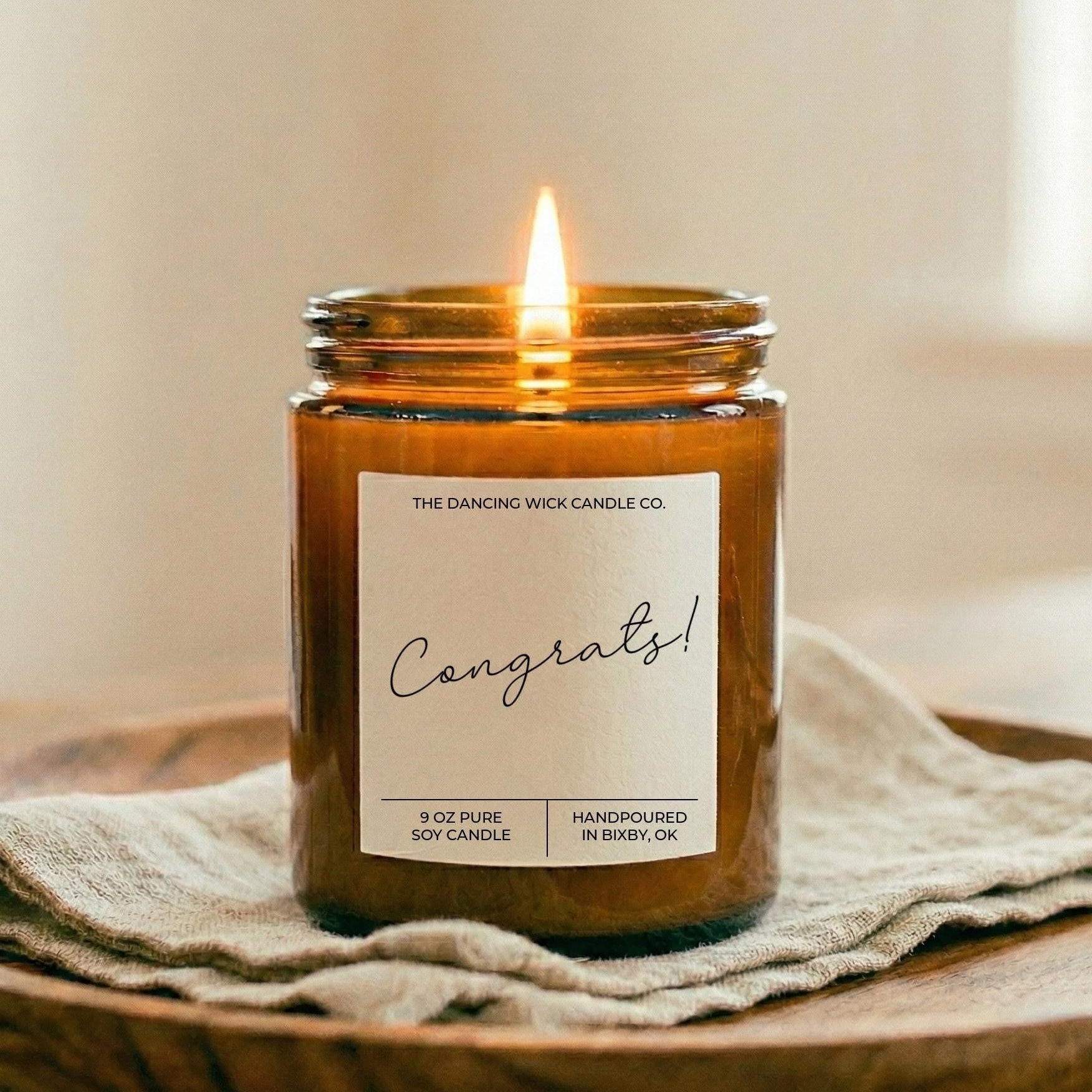 Congrats Amber Candle - The Dancing Wick