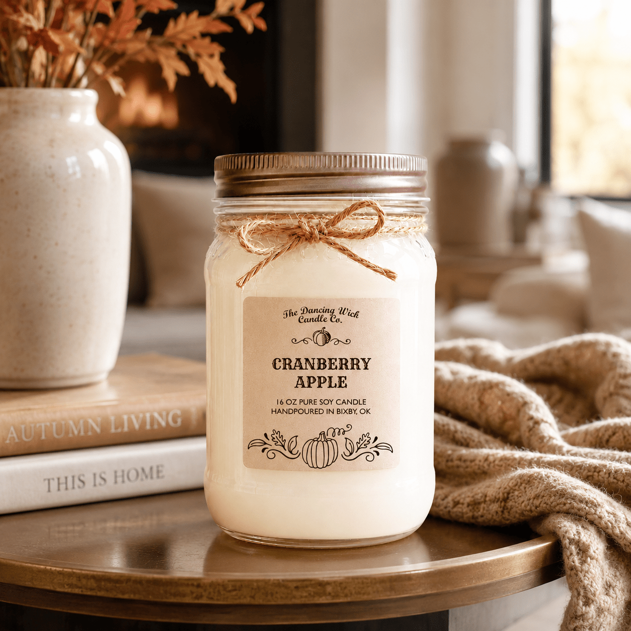 Cranberry Apple - Fall Candle - The Dancing Wick