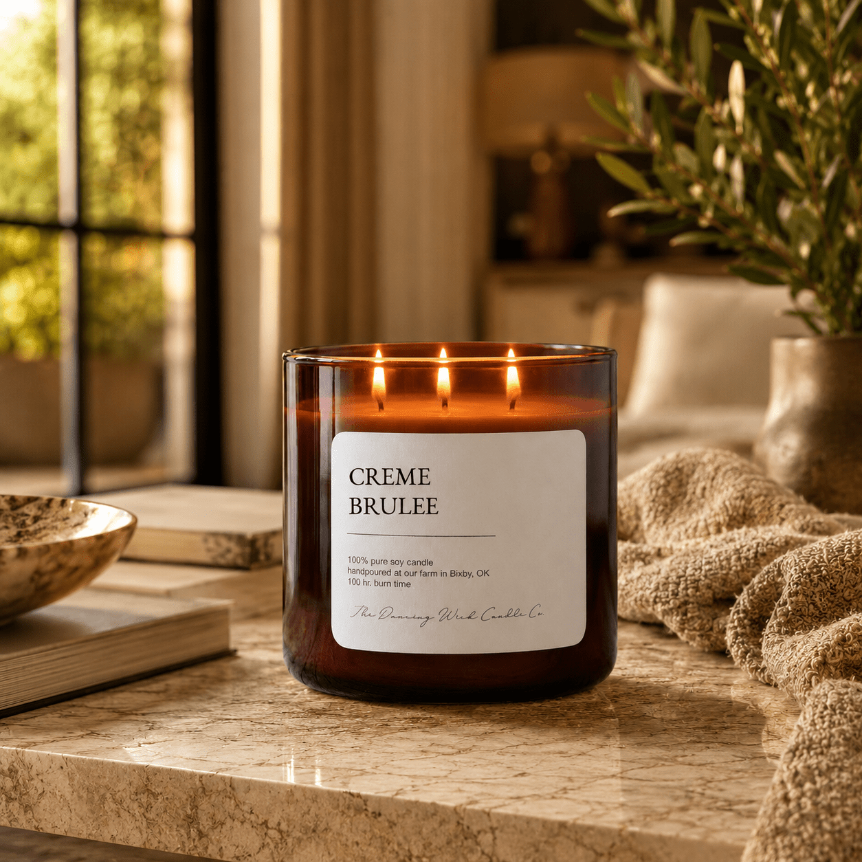 Creme Brulee - 3 Wick Everyday Tumbler Candle - The Dancing Wick