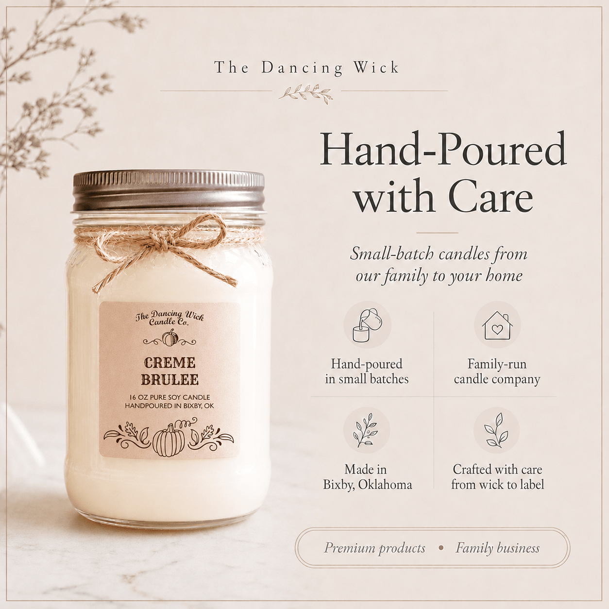 Creme Brulee - Fall Candle - The Dancing Wick