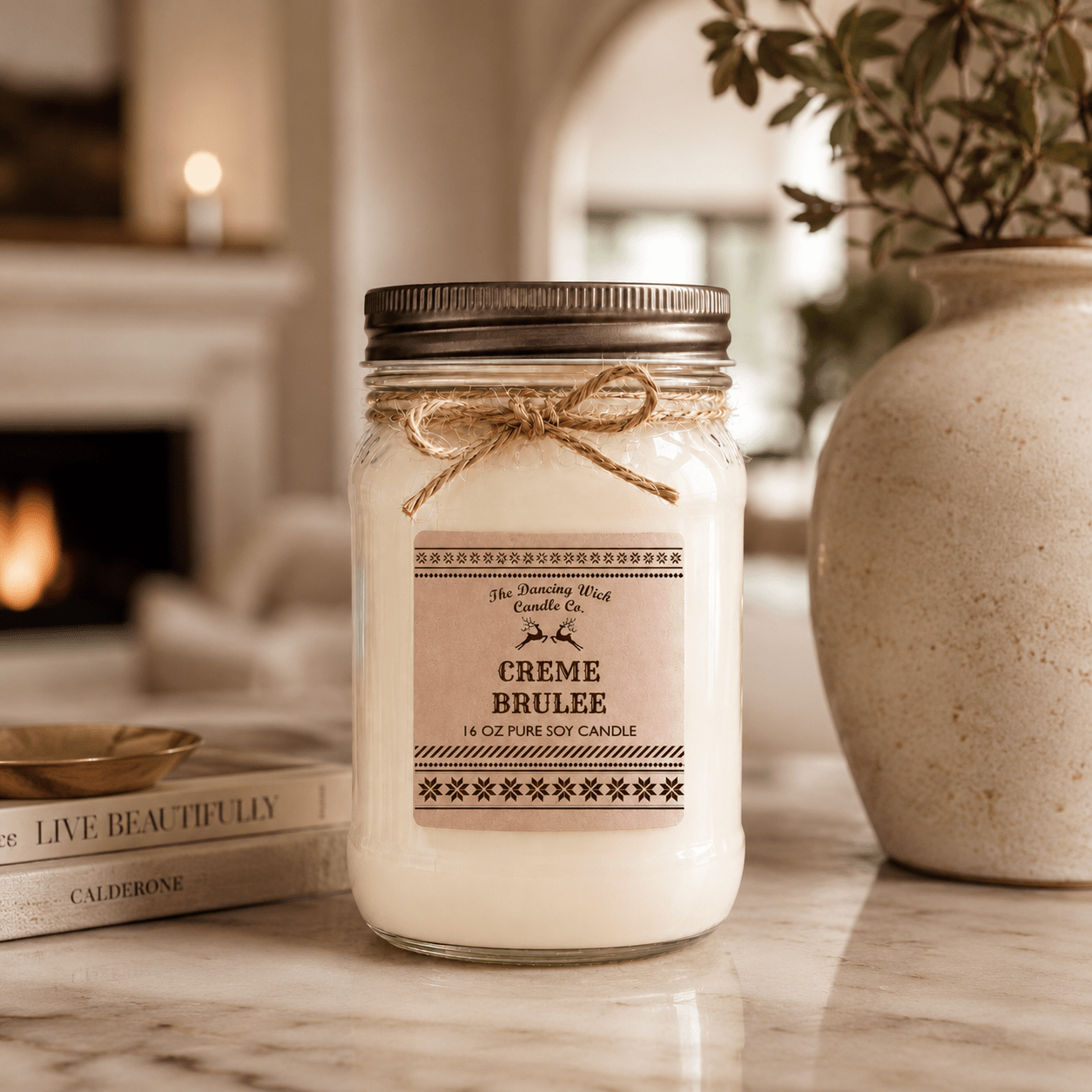 Creme Brulee - Kraft Winter Candle - The Dancing Wick