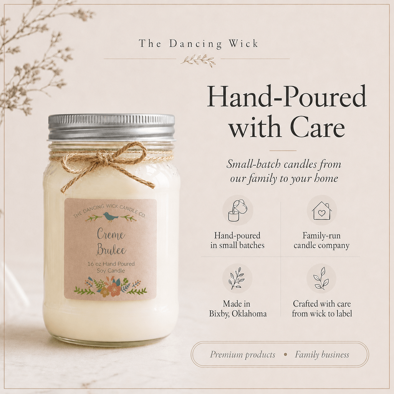 Creme Brulee - Spring TDW Candle - The Dancing Wick