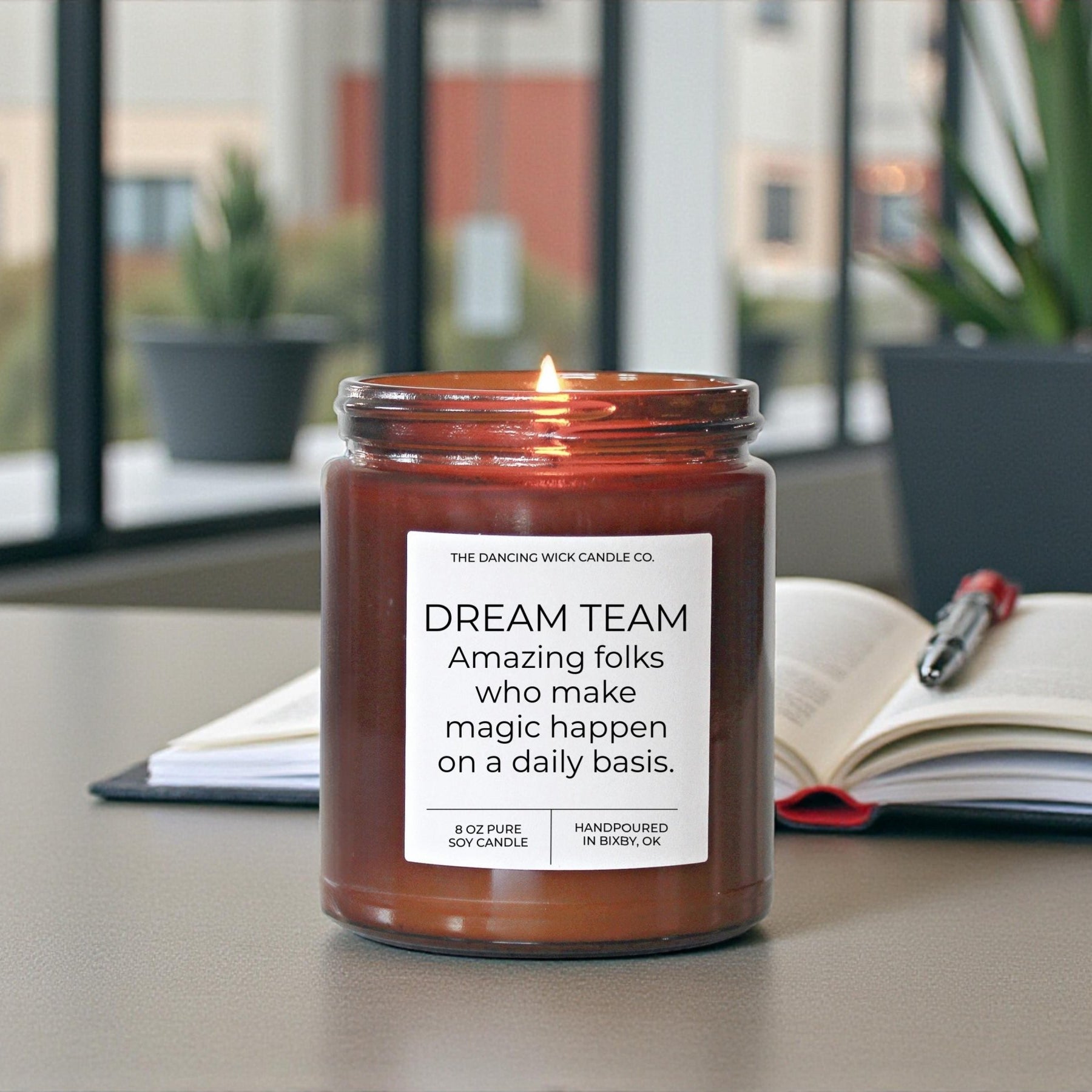 Custom Dream Team Candle Amber - The Dancing Wick