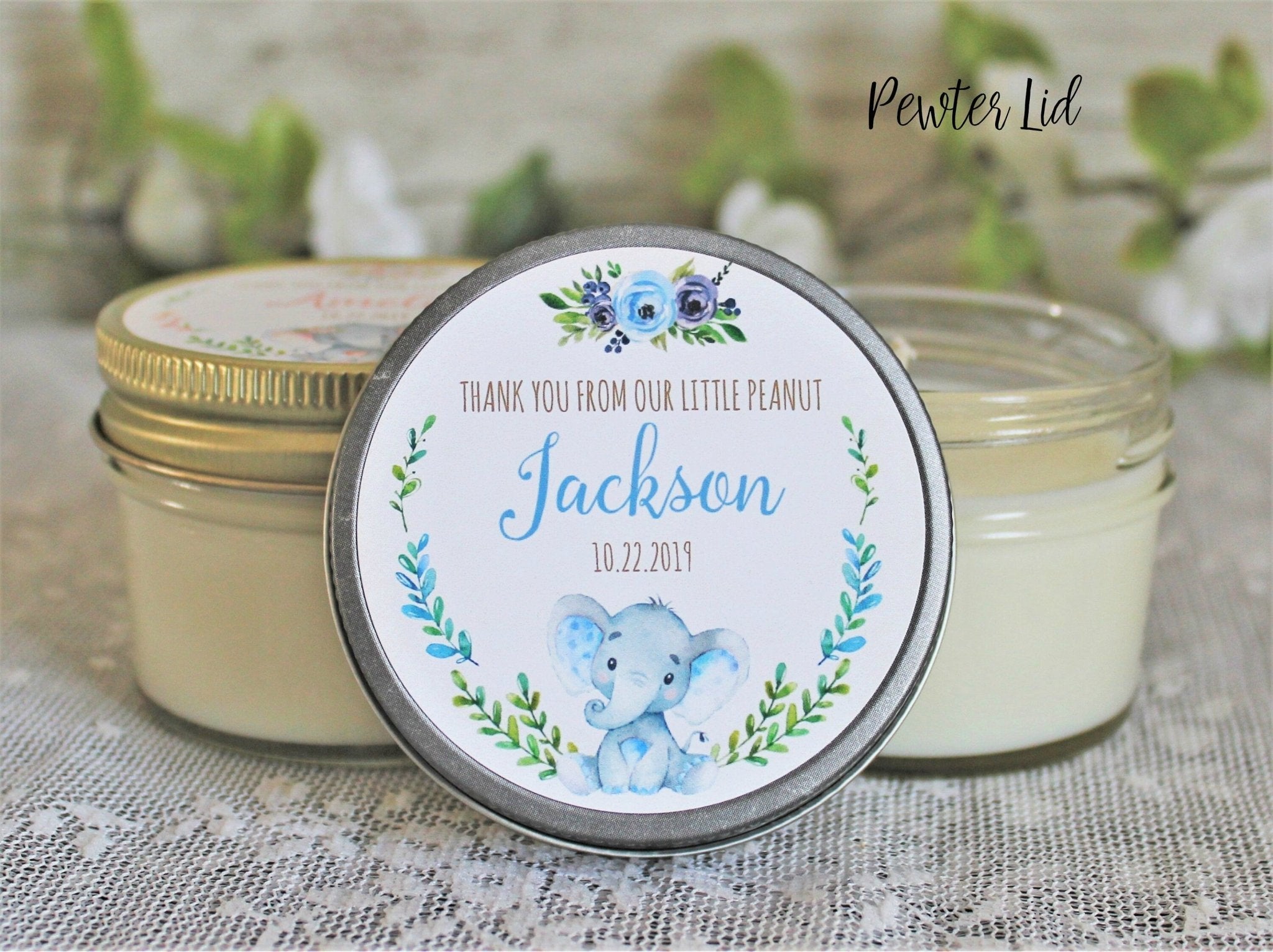 Elephant Baby Shower Favor - The Dancing Wick