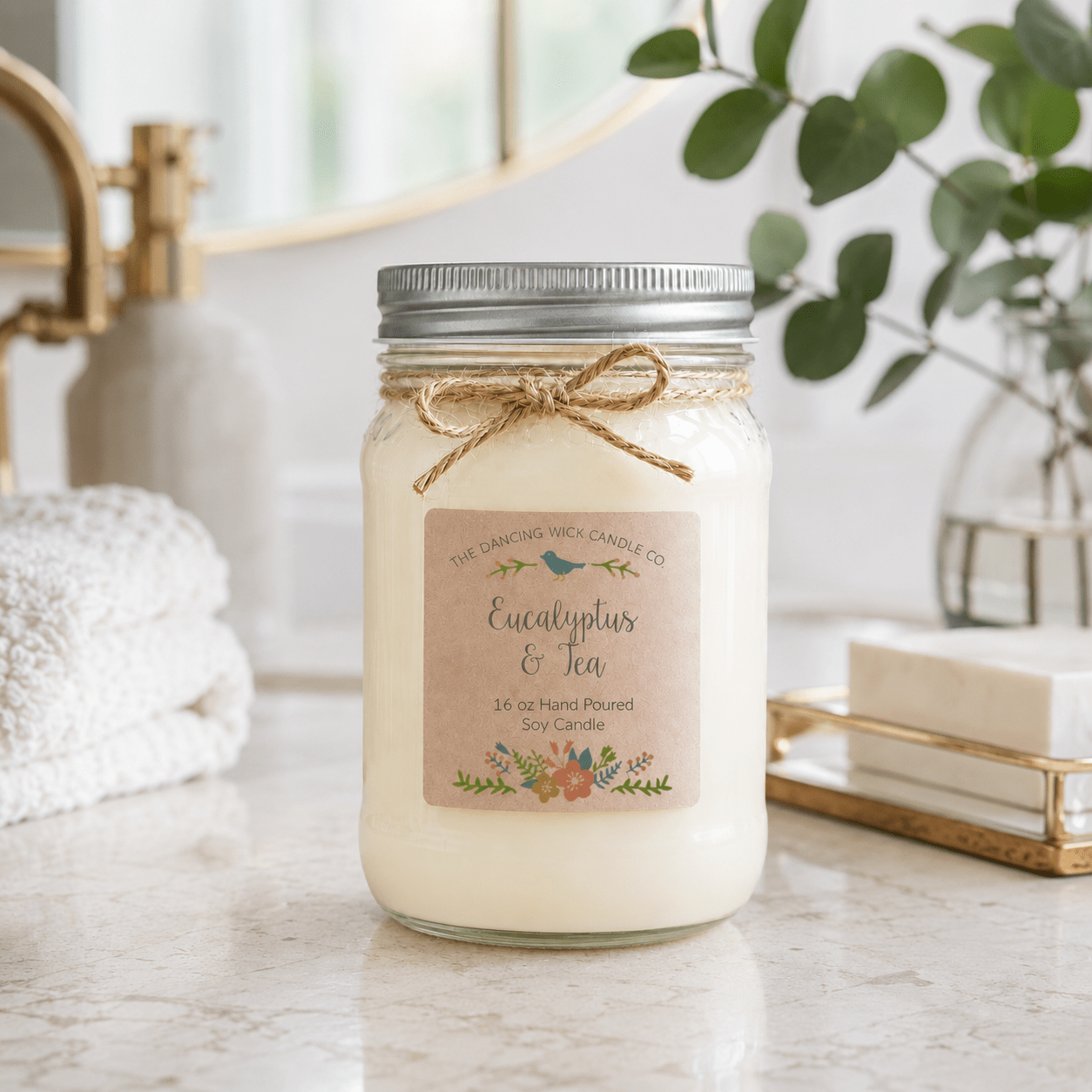 Eucalyptus & Tea - Spring TDW Candle - The Dancing Wick